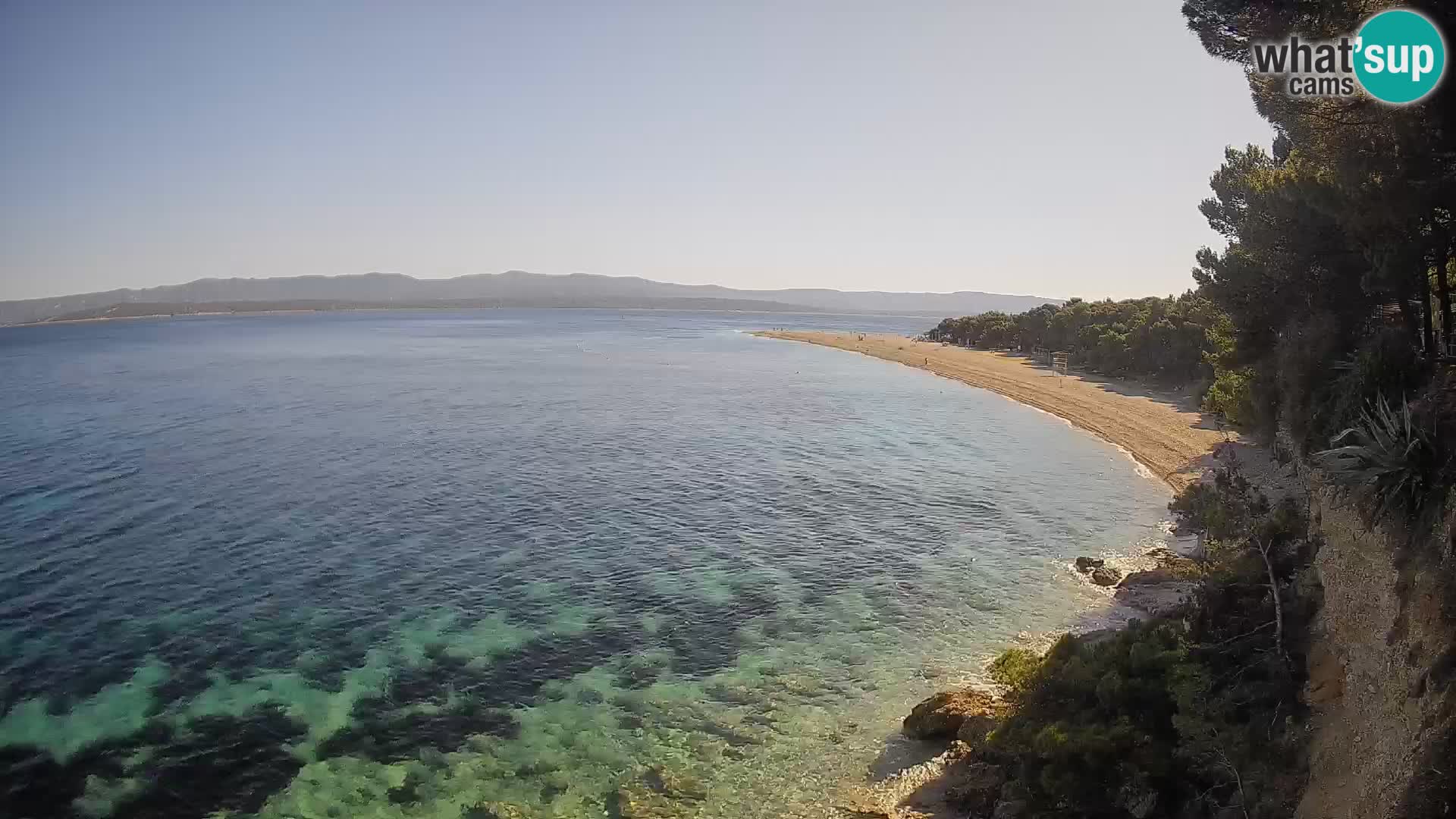 Webcam Zlatni Rat Bol – Liveblick vom berühmten Strand auf Brač