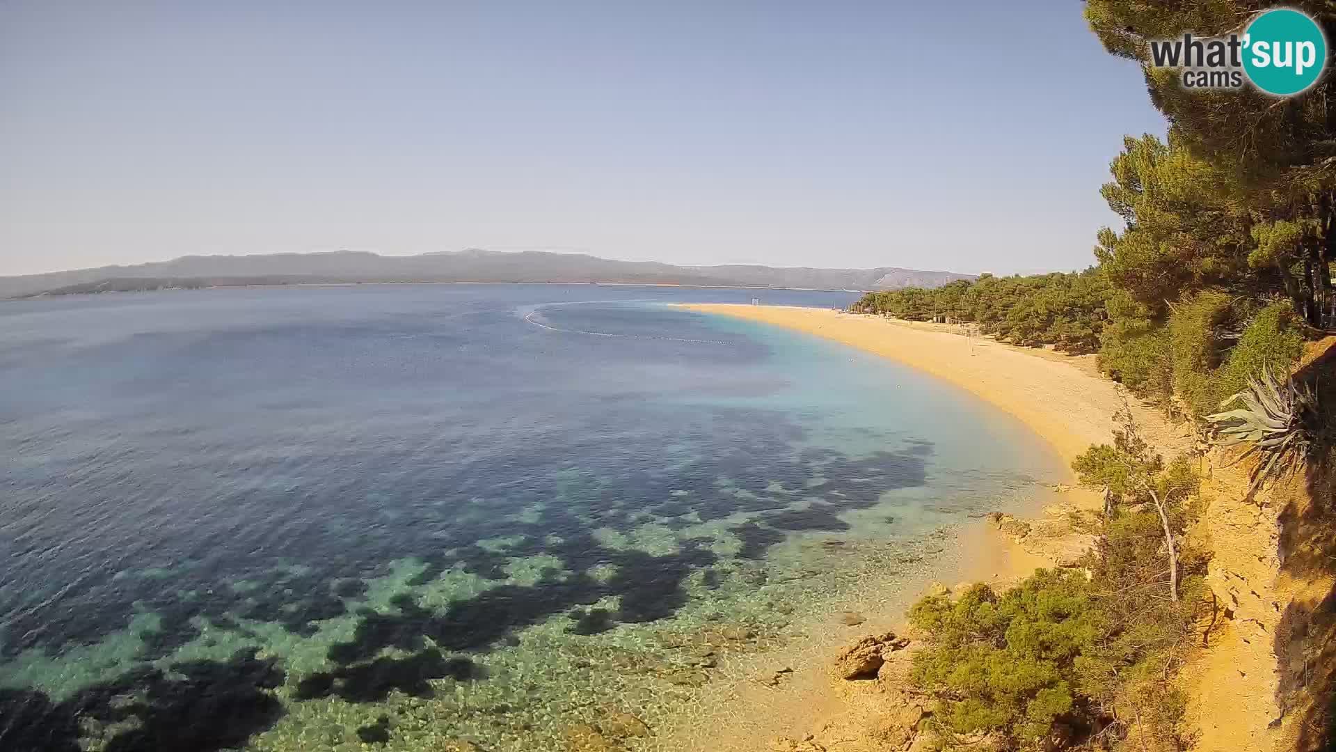 Webcam Bol Zlatni Rat – Vista en vivo desde la isla de Brač