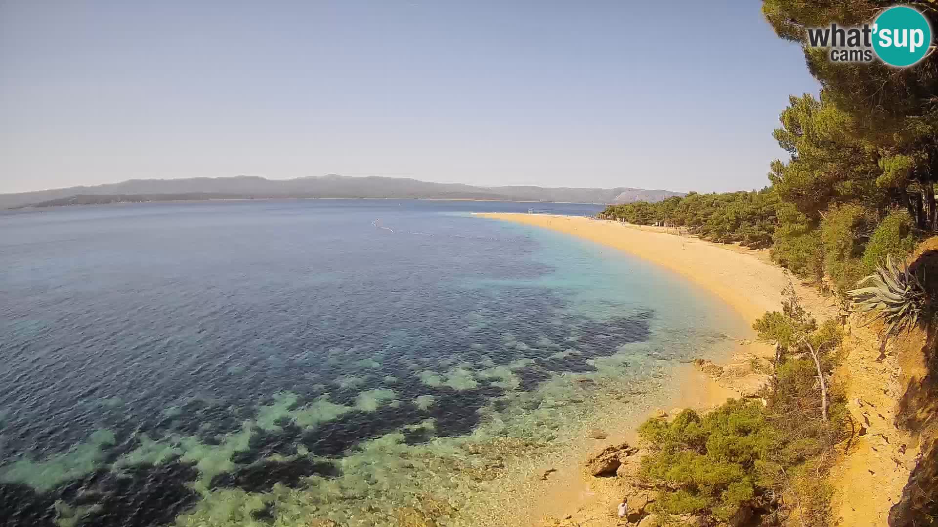 Spletna kamera Bol Zlatni Rat – Pogled v živo z otoka Brač