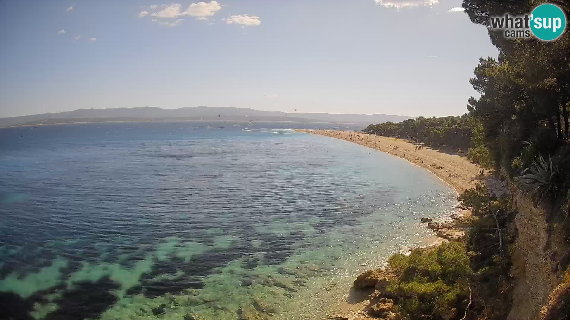 Webcam Zlatni Rat Bol – Liveblick vom berühmten Strand auf Brač