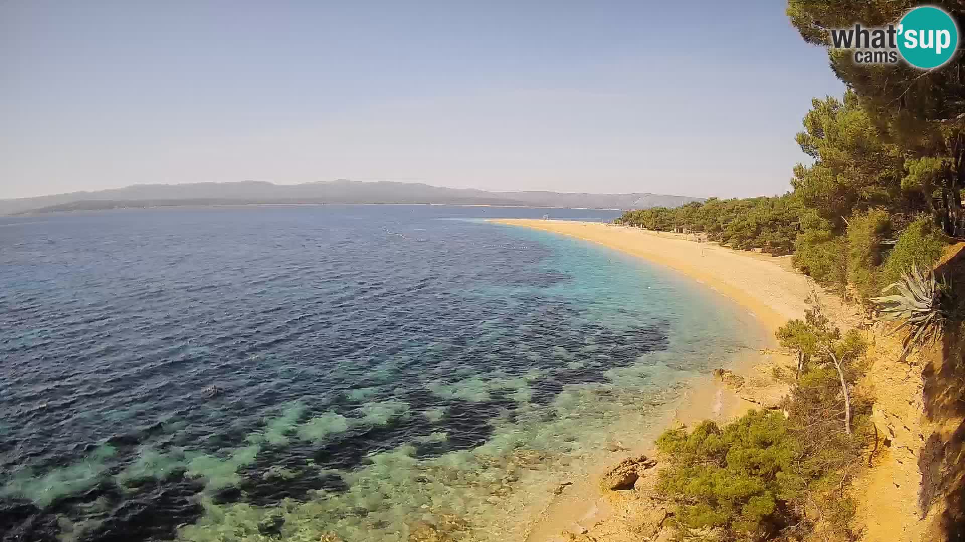 Webcam Zlatni Rat Bol – Liveblick vom berühmten Strand auf Brač