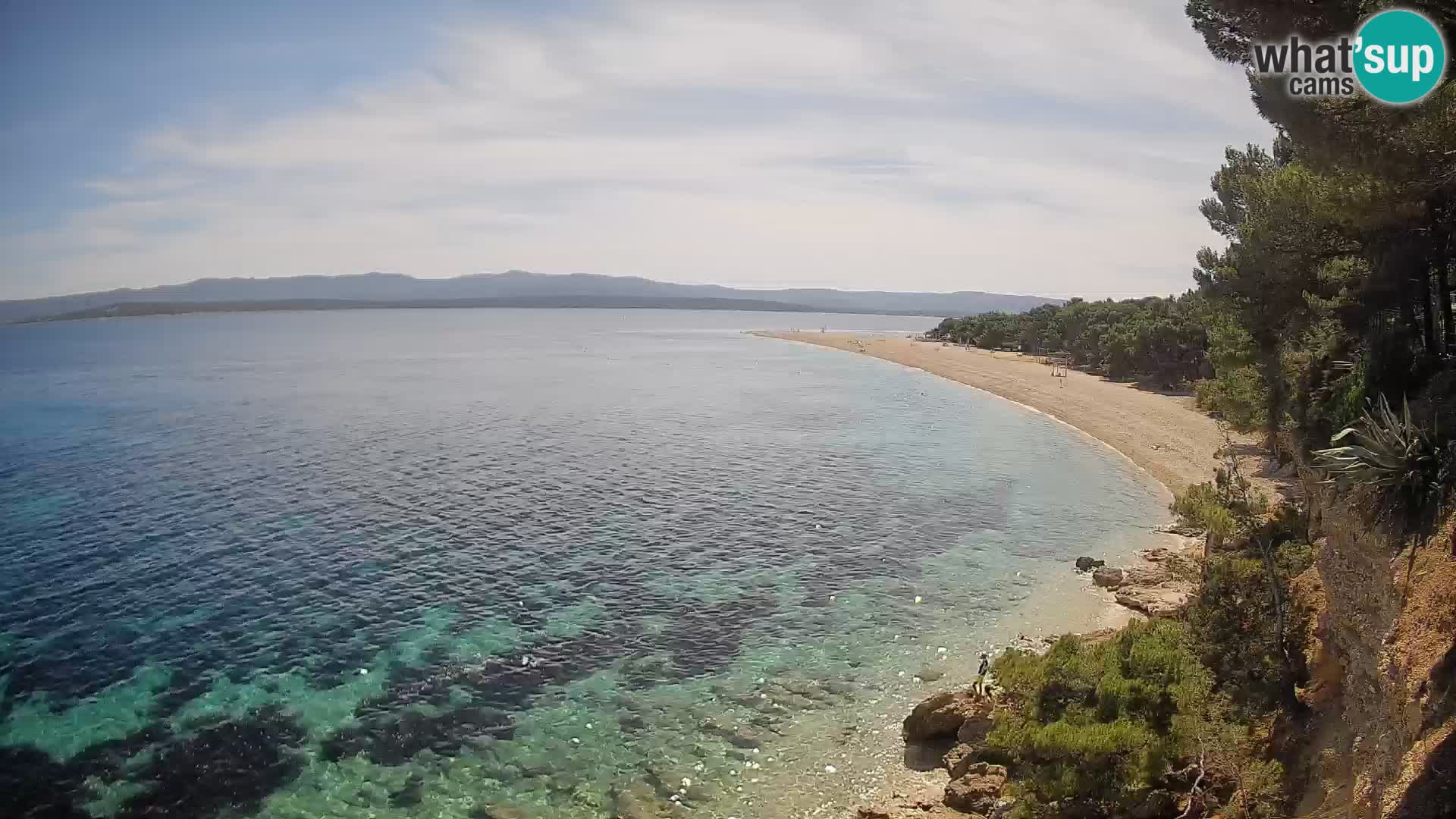 Webcam Bol Zlatni Rat – Vista en vivo desde la isla de Brač