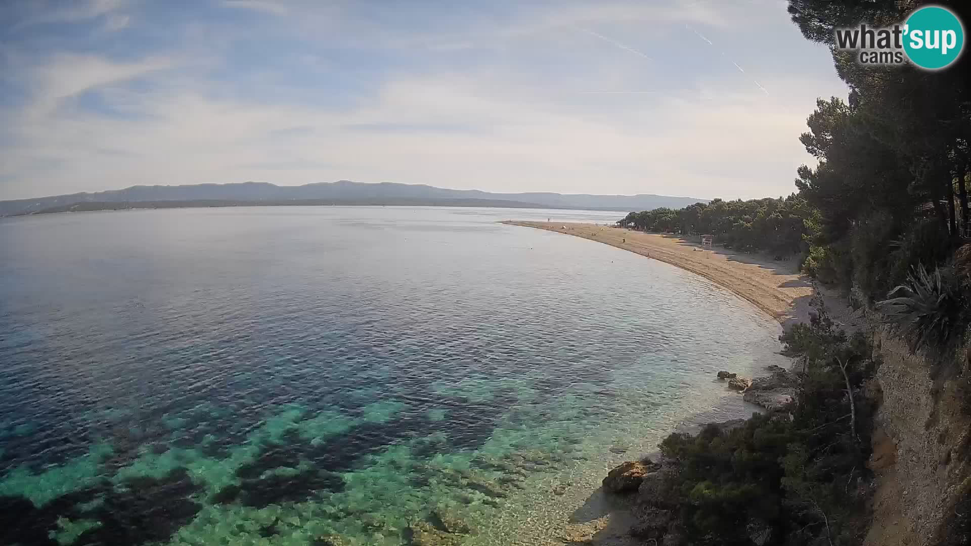 Webcam Zlatni Rat Bol – Liveblick vom berühmten Strand auf Brač