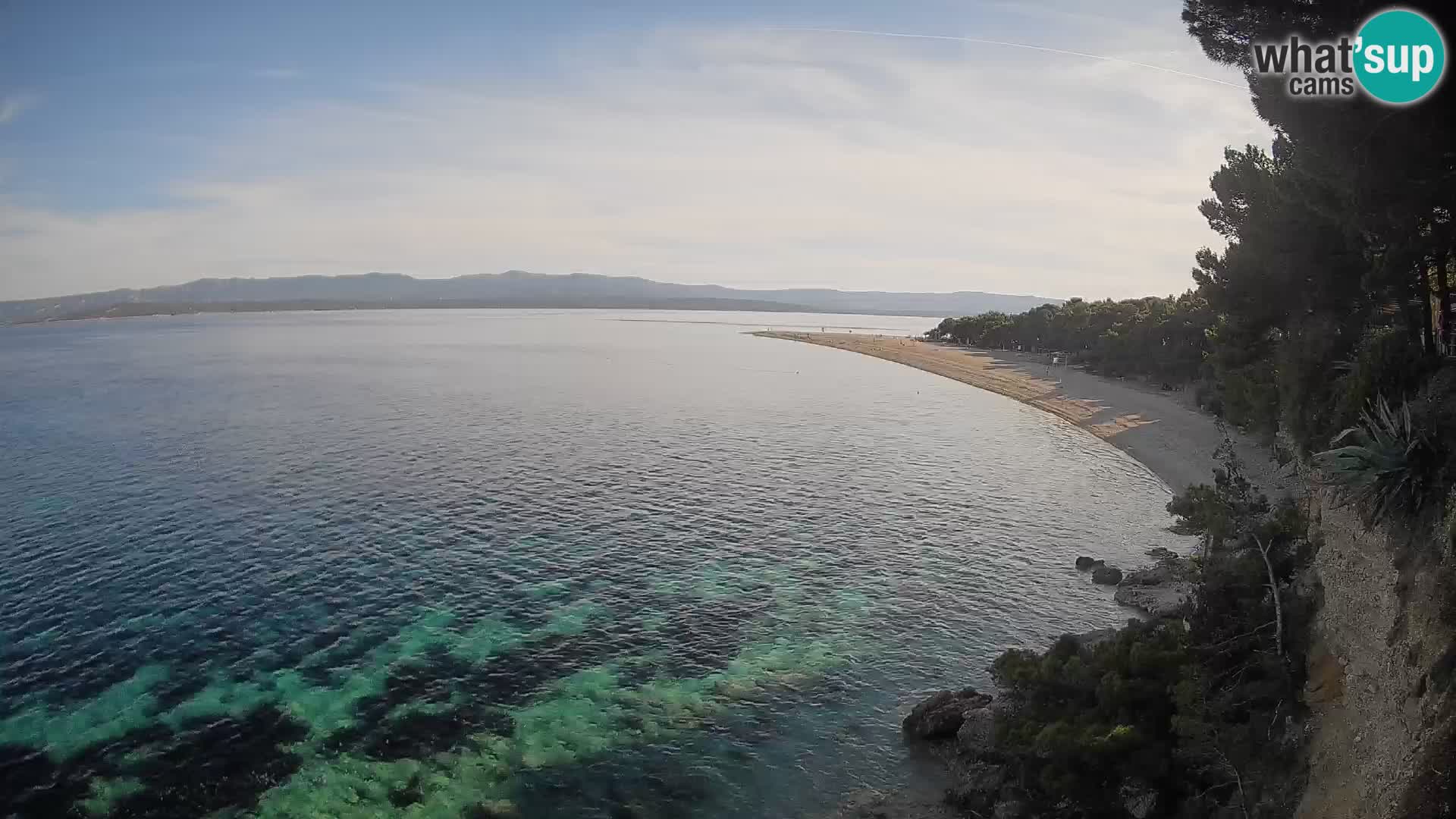Spletna kamera Bol Zlatni Rat – Pogled v živo z otoka Brač