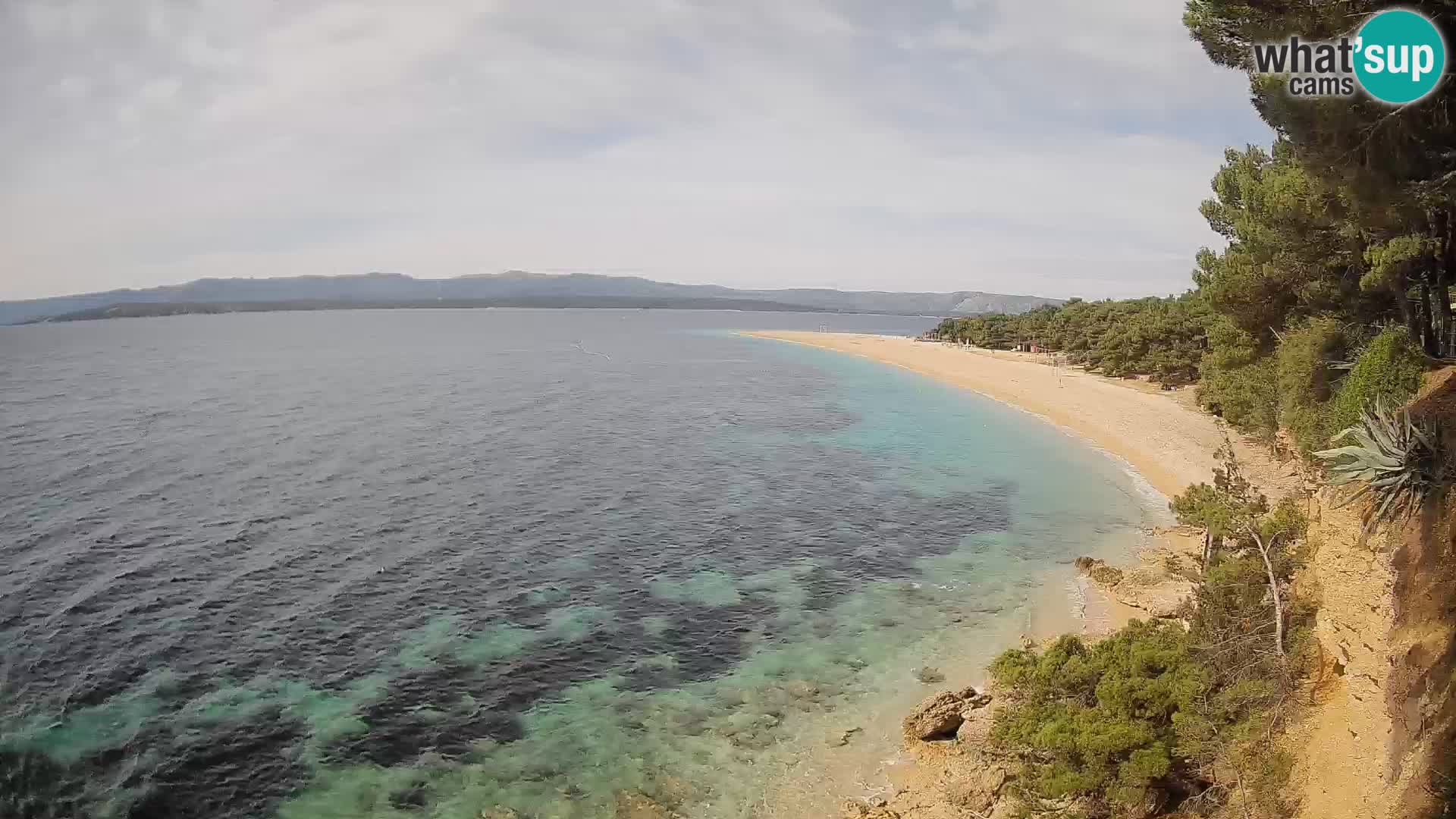 Webcam Bol Zlatni Rat – Vista en vivo desde la isla de Brač