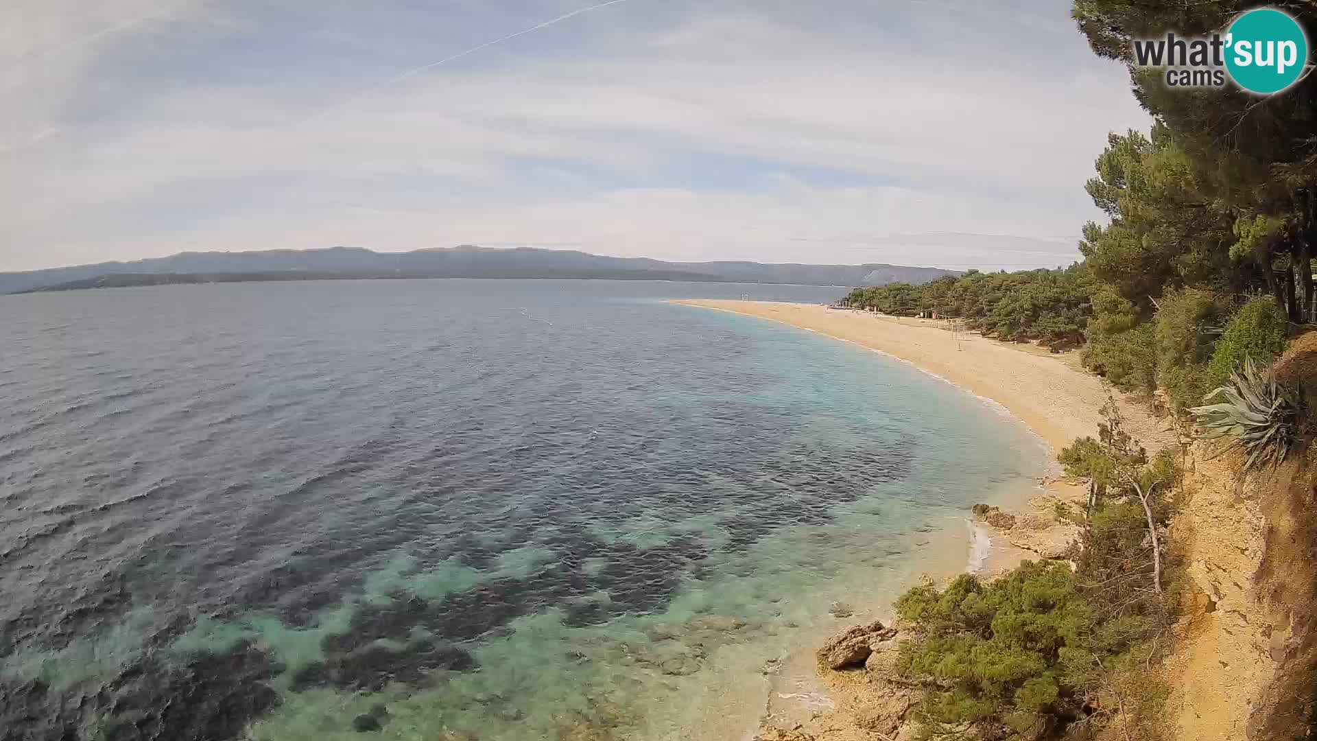 Spletna kamera Bol Zlatni Rat – Pogled v živo z otoka Brač