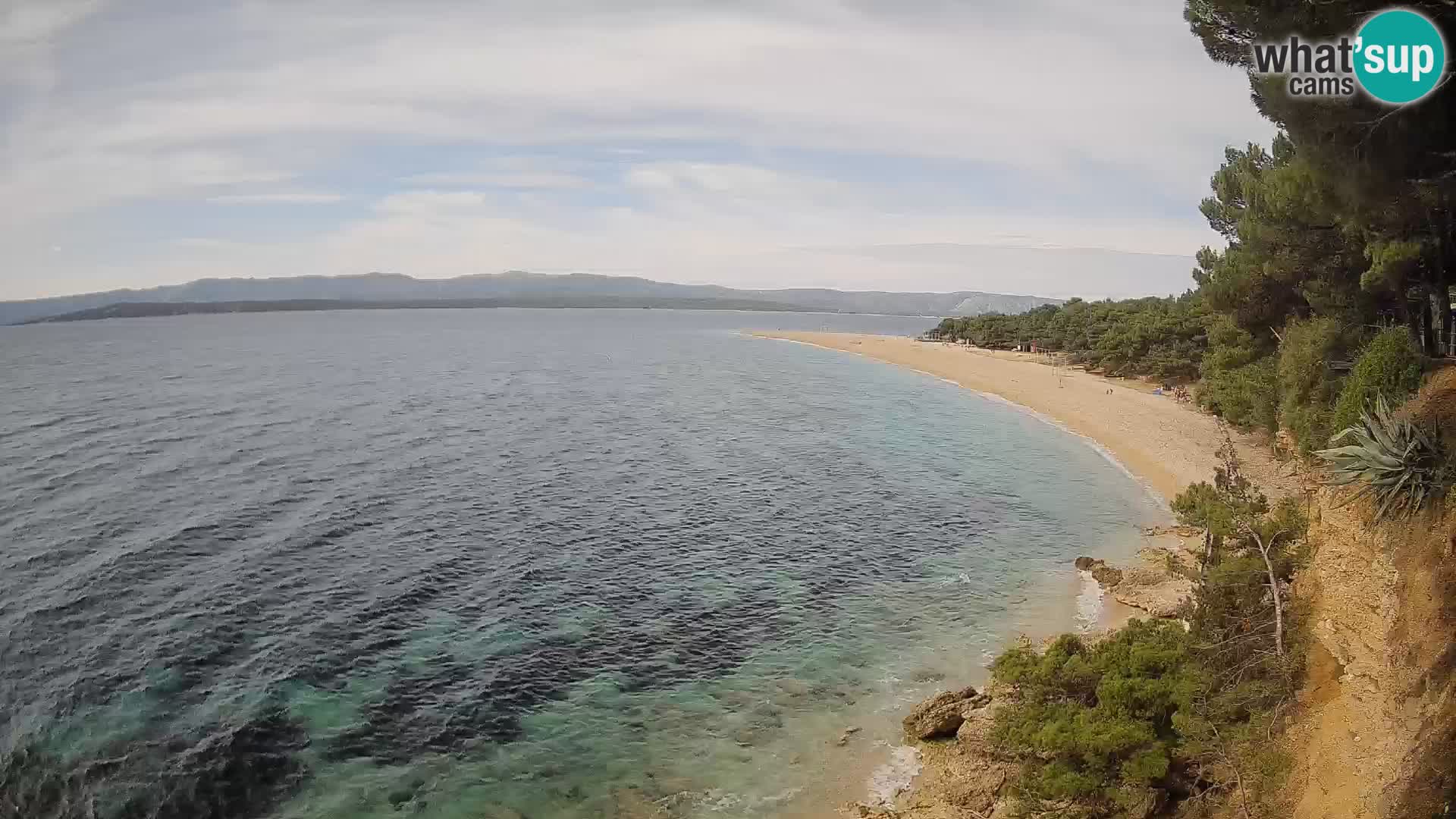 Spletna kamera Bol Zlatni Rat – Pogled v živo z otoka Brač