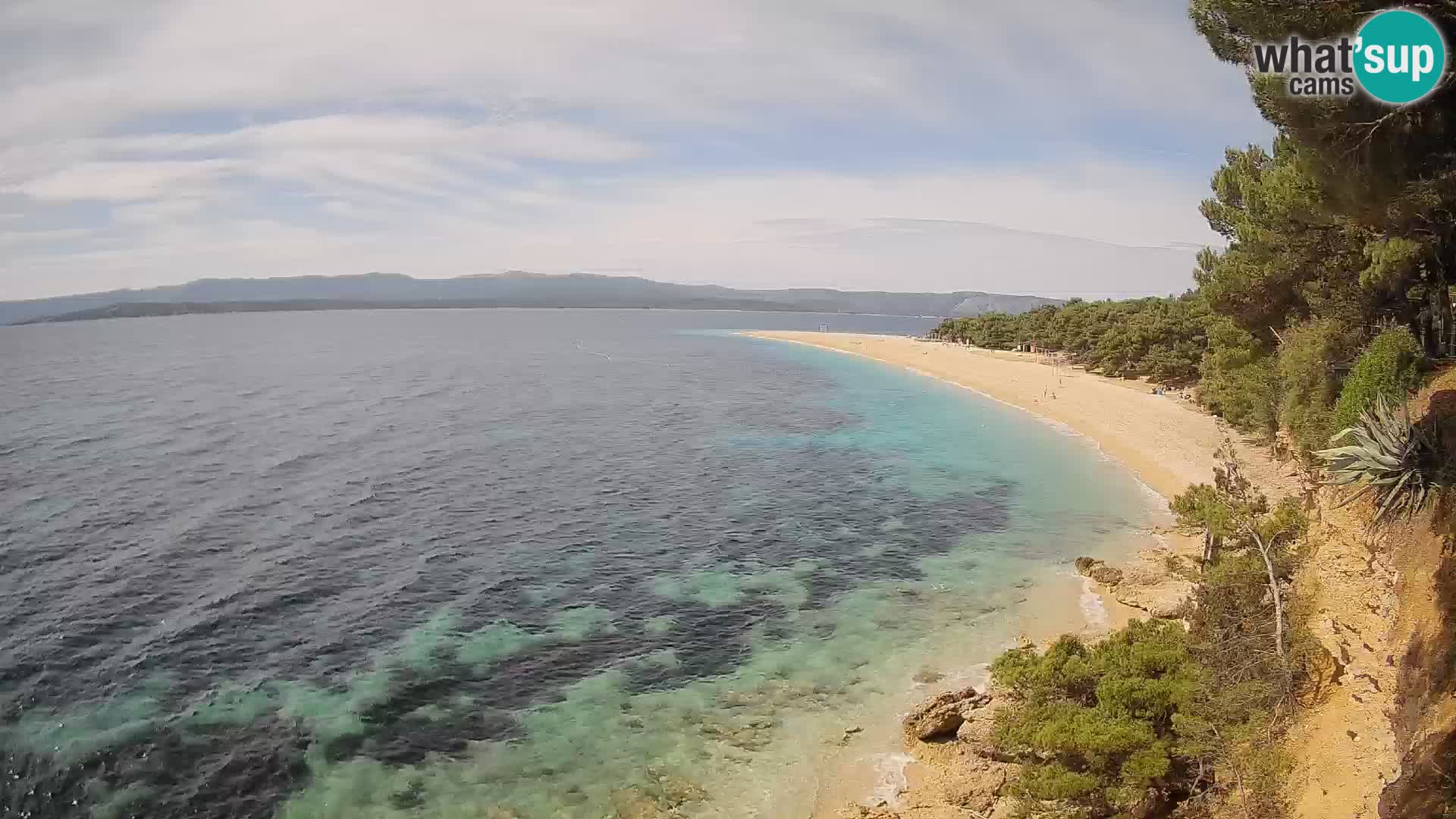 Webcam Zlatni Rat Bol – Liveblick vom berühmten Strand auf Brač