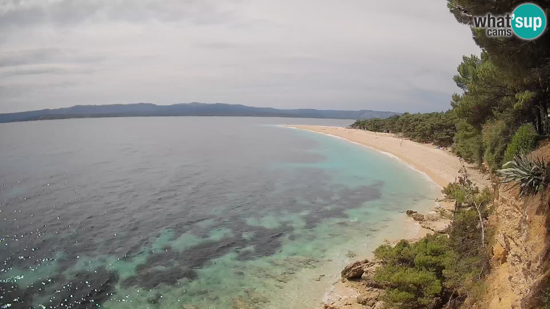 Spletna kamera Bol Zlatni Rat – Pogled v živo z otoka Brač