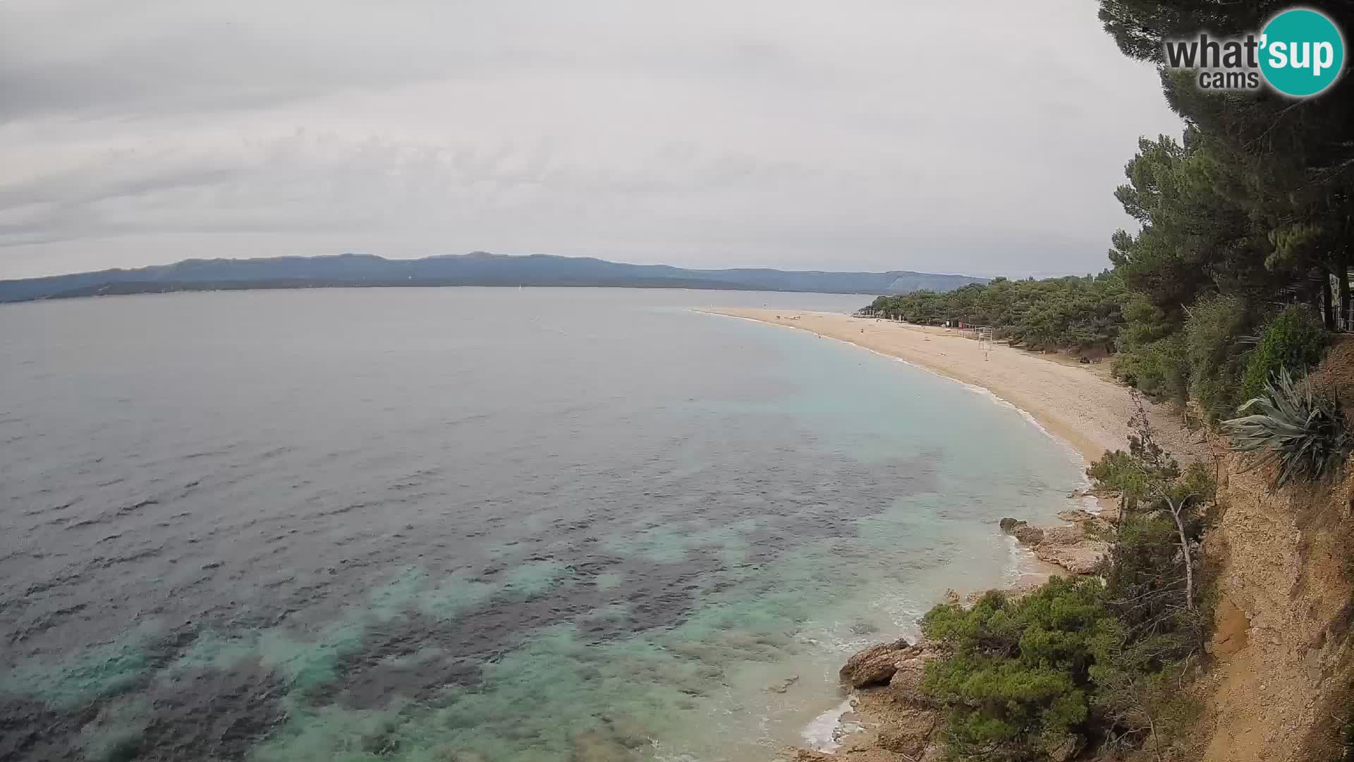 Webcam Bol Zlatni Rat – Vista en vivo desde la isla de Brač