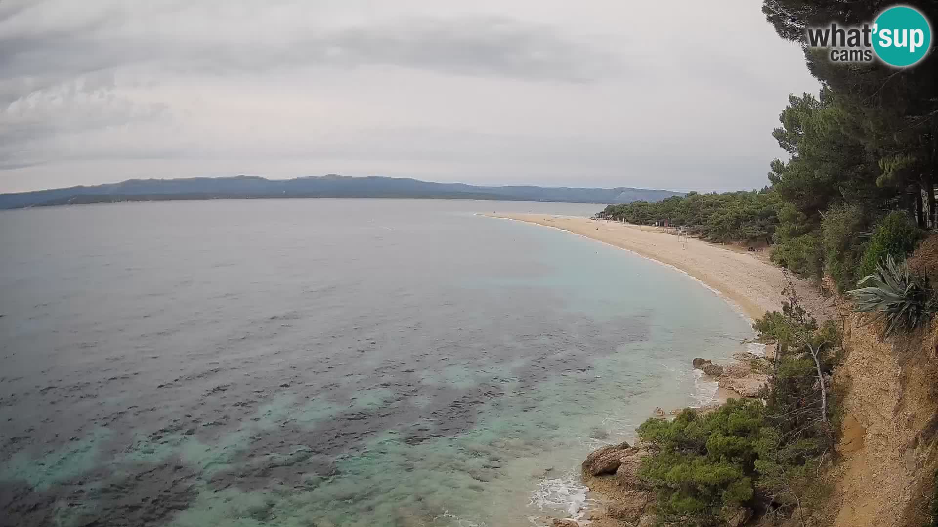 Webcam Bol Zlatni Rat – Vista en vivo desde la isla de Brač