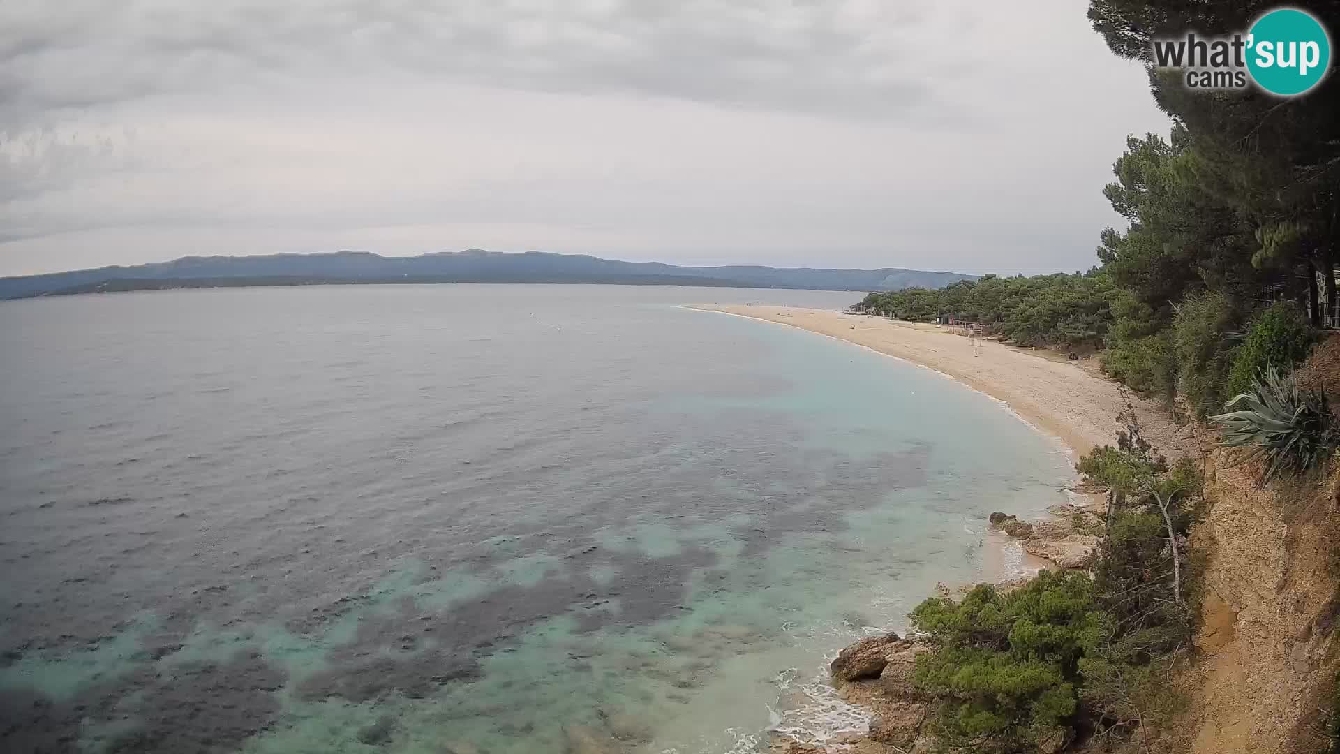 Spletna kamera Bol Zlatni Rat – Pogled v živo z otoka Brač
