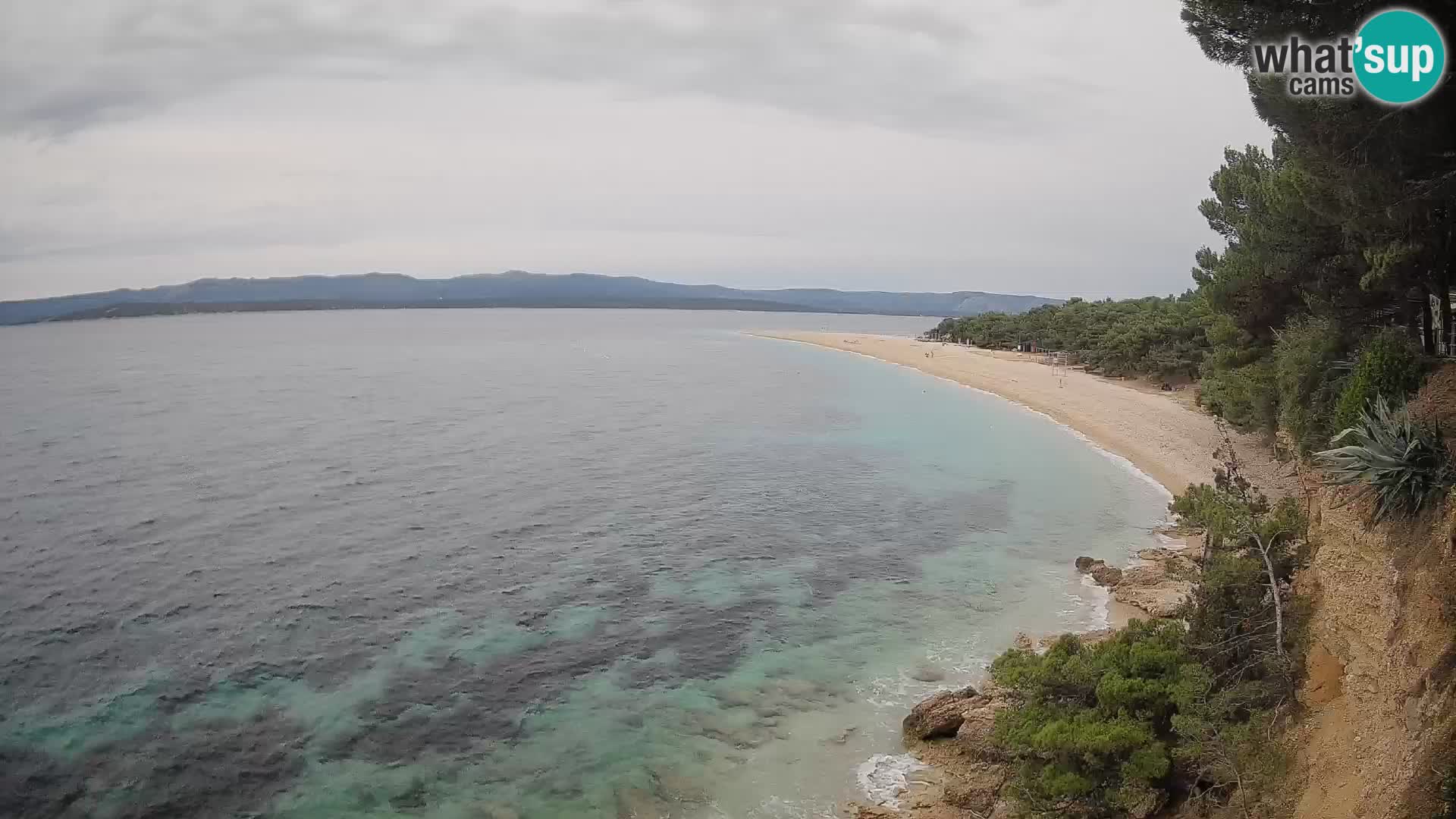 Webcam Bol Zlatni Rat – Vista en vivo desde la isla de Brač