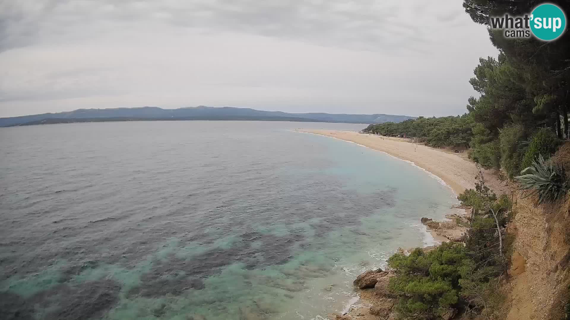 Webcam Bol Zlatni Rat – Vista en vivo desde la isla de Brač