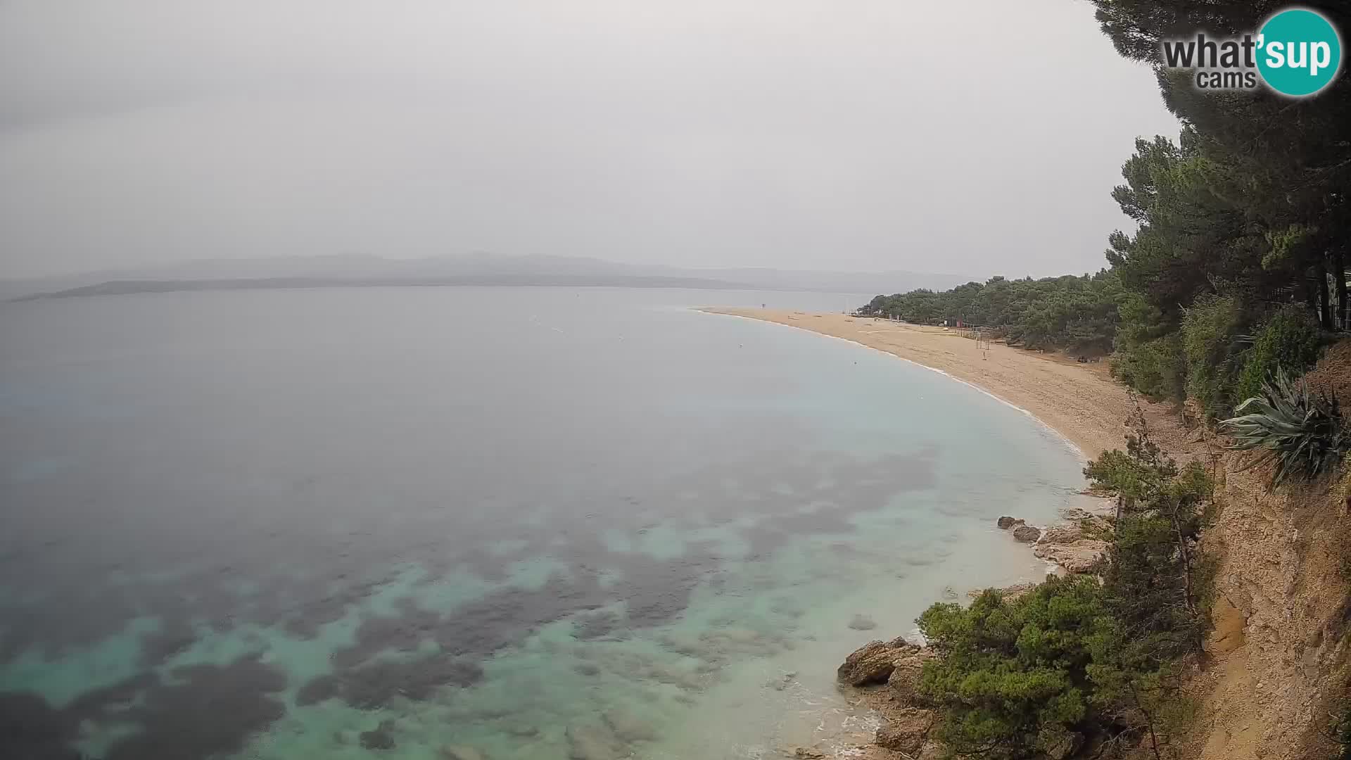 Spletna kamera Bol Zlatni Rat – Pogled v živo z otoka Brač