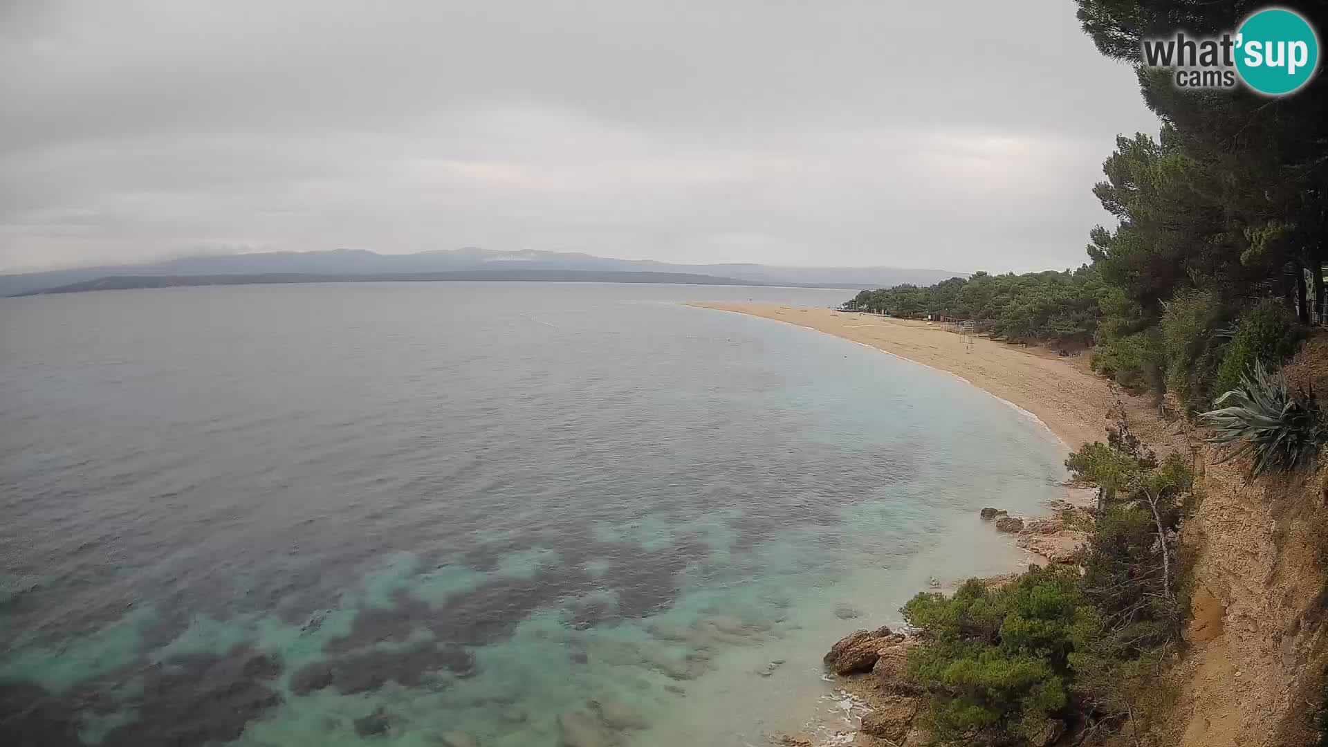 Webcam Zlatni Rat Bol – Liveblick vom berühmten Strand auf Brač
