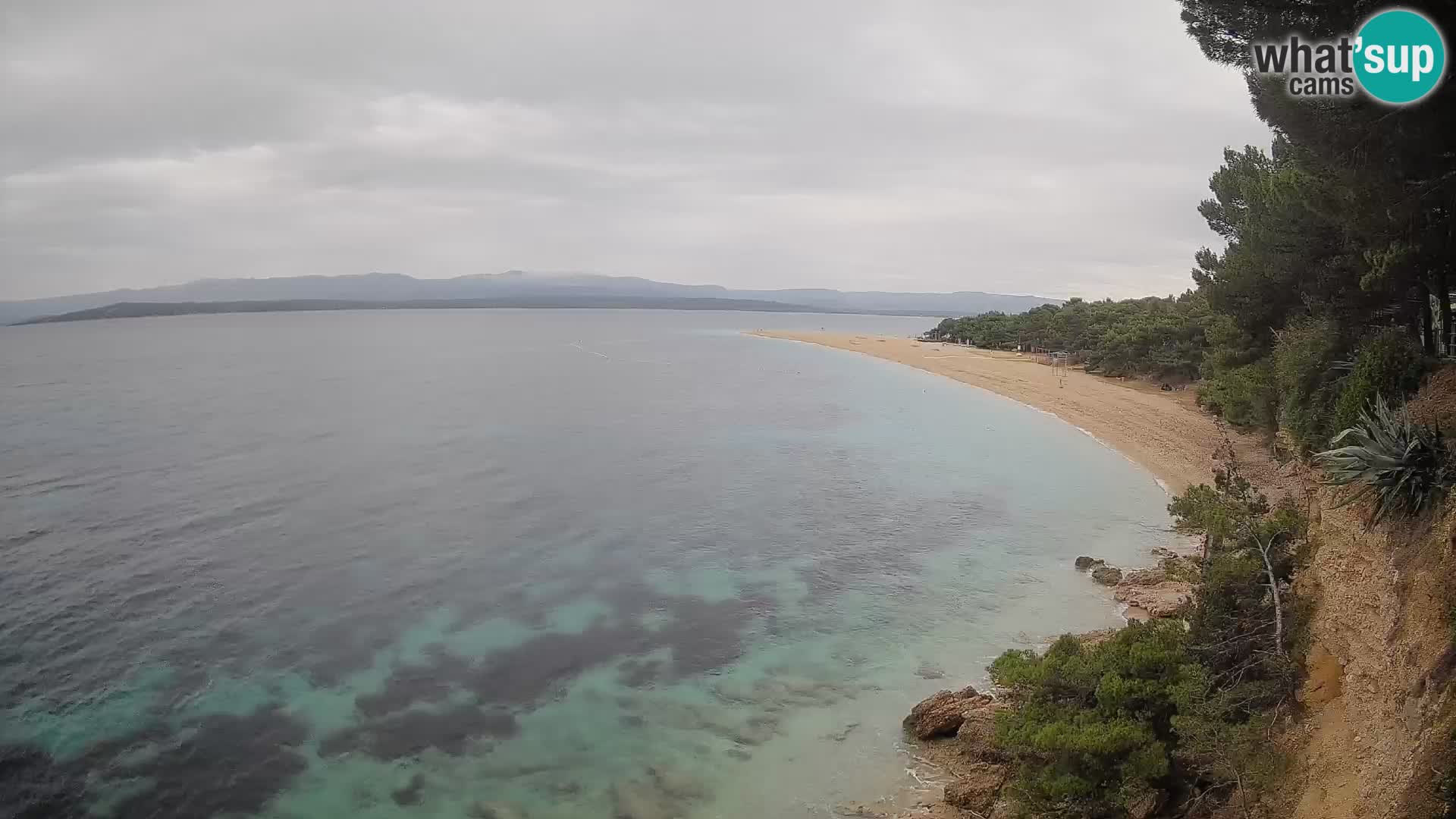 Webcam Bol Zlatni Rat – Vista en vivo desde la isla de Brač