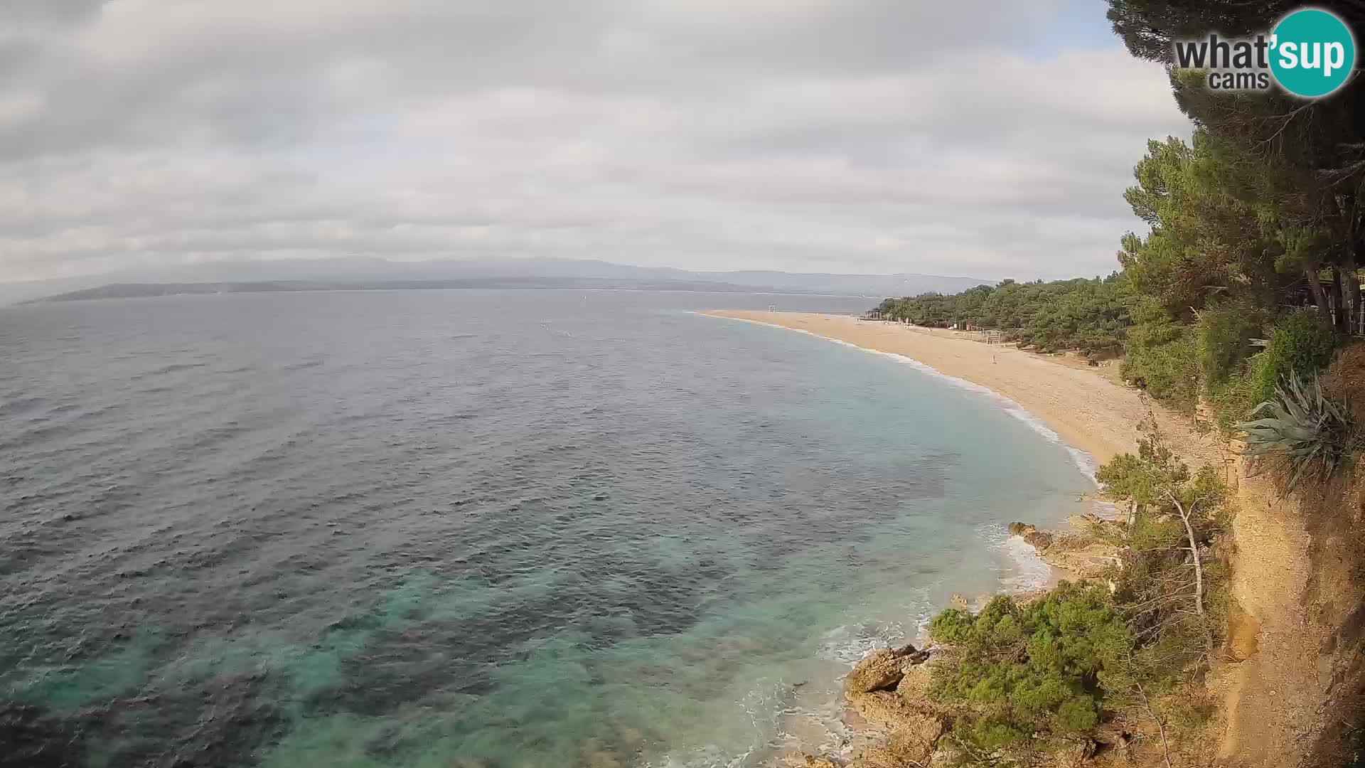 Webcam Bol Zlatni Rat – Vista en vivo desde la isla de Brač