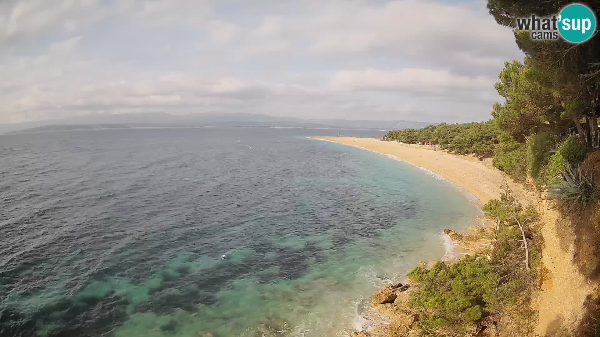 Webcam Zlatni Rat Bol – Liveblick vom berühmten Strand auf Brač