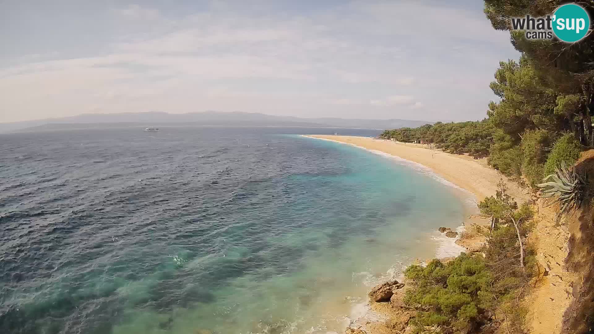 Webcam Zlatni Rat Bol – Liveblick vom berühmten Strand auf Brač