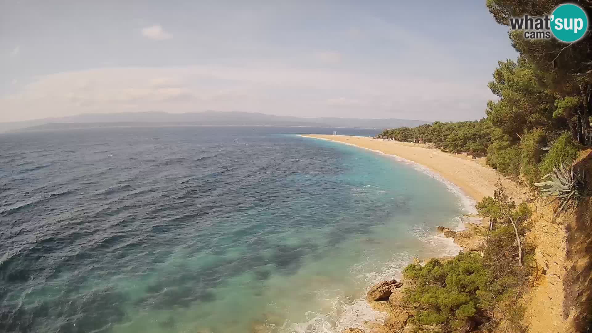 Webcam Zlatni Rat Bol – Liveblick vom berühmten Strand auf Brač