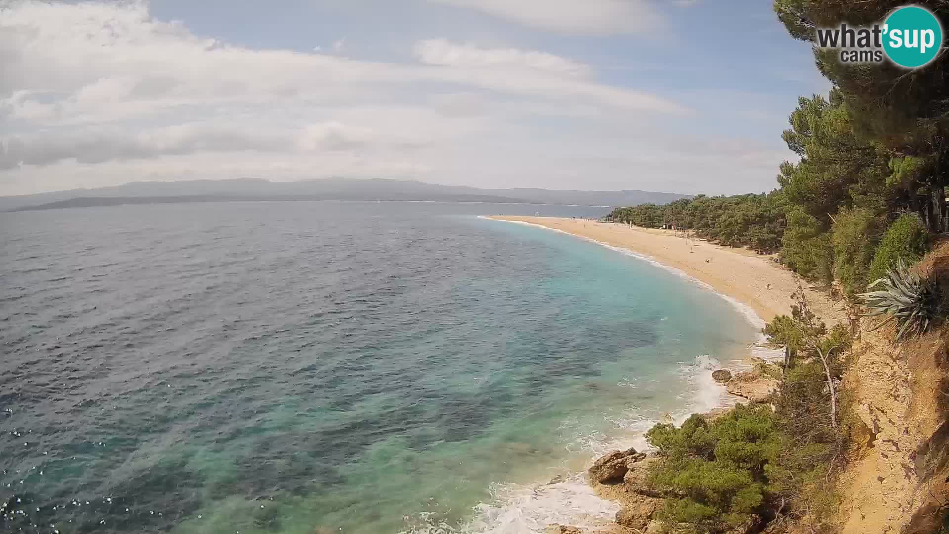 Webcam Bol Zlatni Rat – Vista en vivo desde la isla de Brač