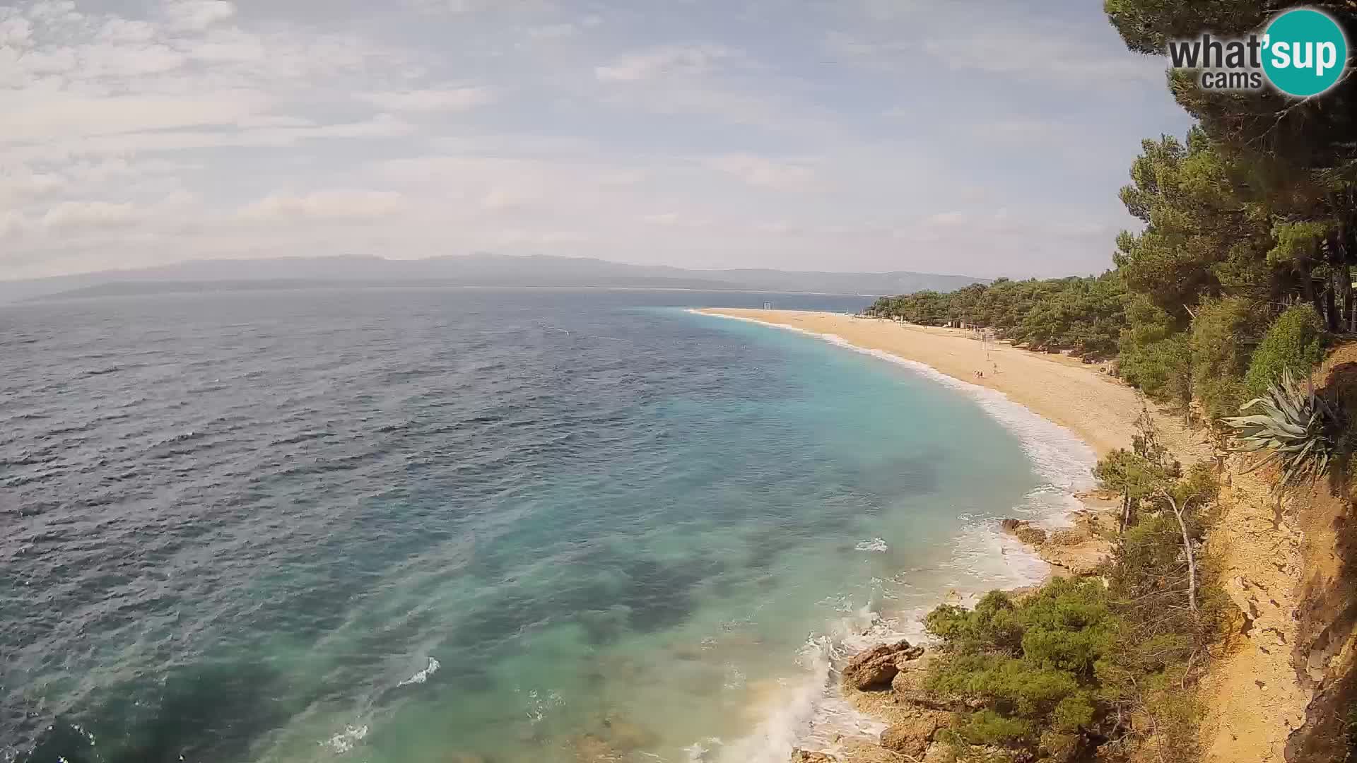 Spletna kamera Bol Zlatni Rat – Pogled v živo z otoka Brač