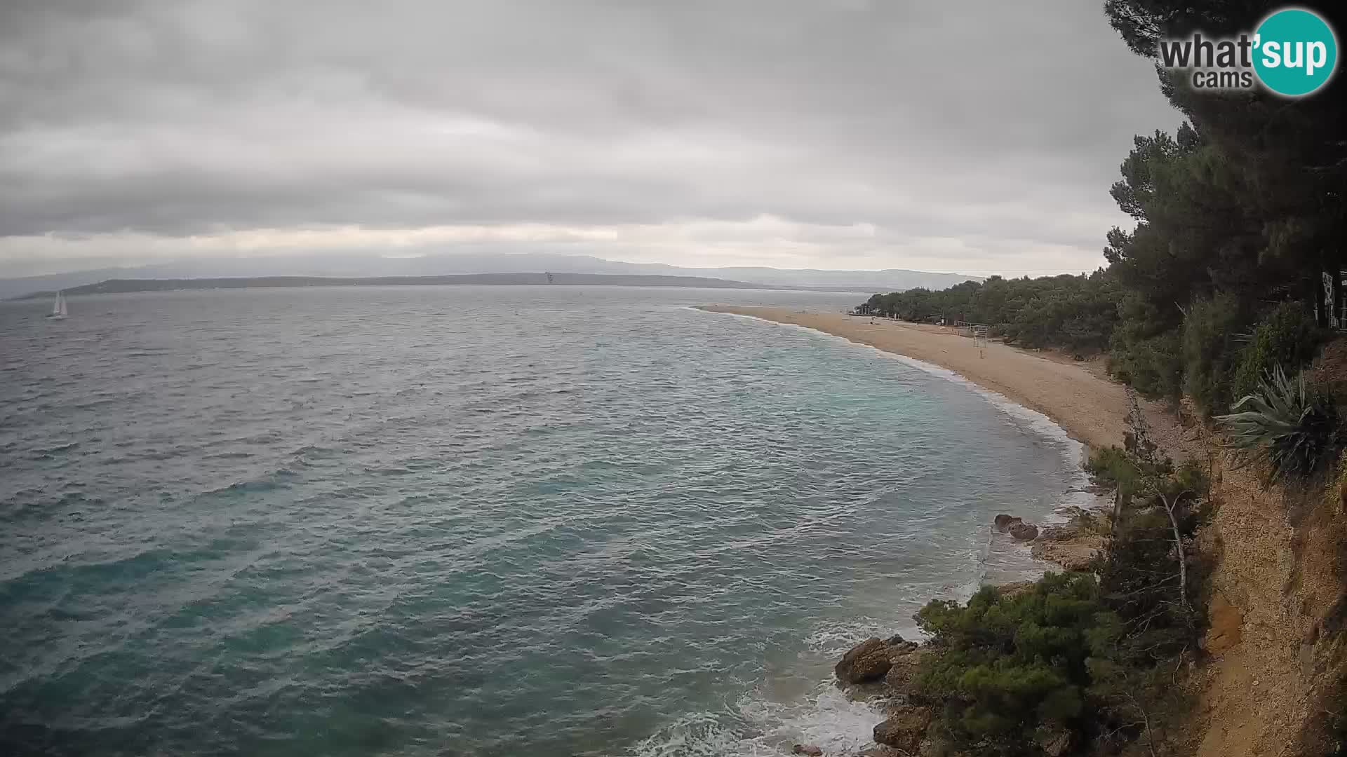 Webcam Zlatni Rat Bol – Liveblick vom berühmten Strand auf Brač
