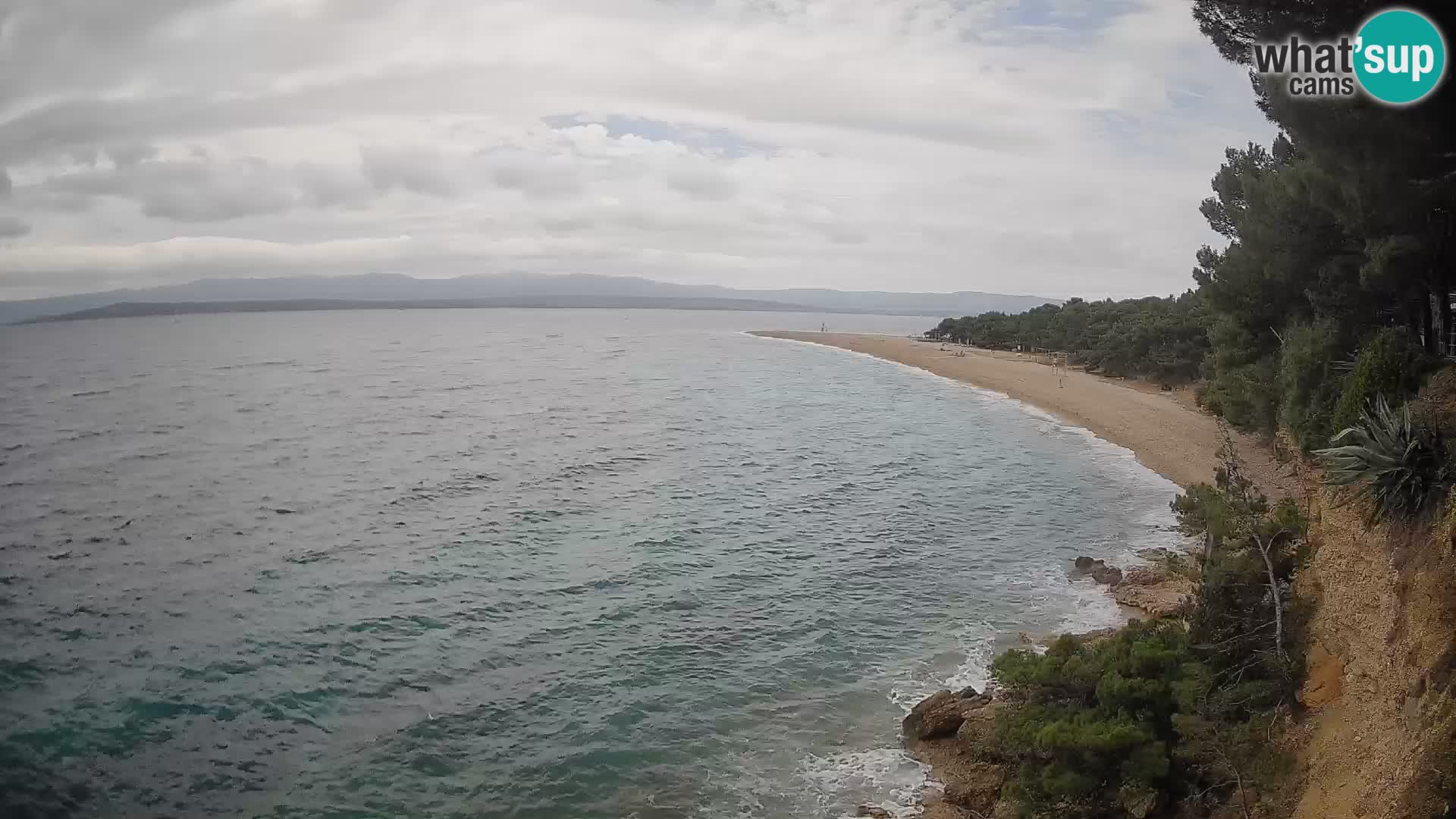 Webcam Zlatni Rat Bol – Liveblick vom berühmten Strand auf Brač