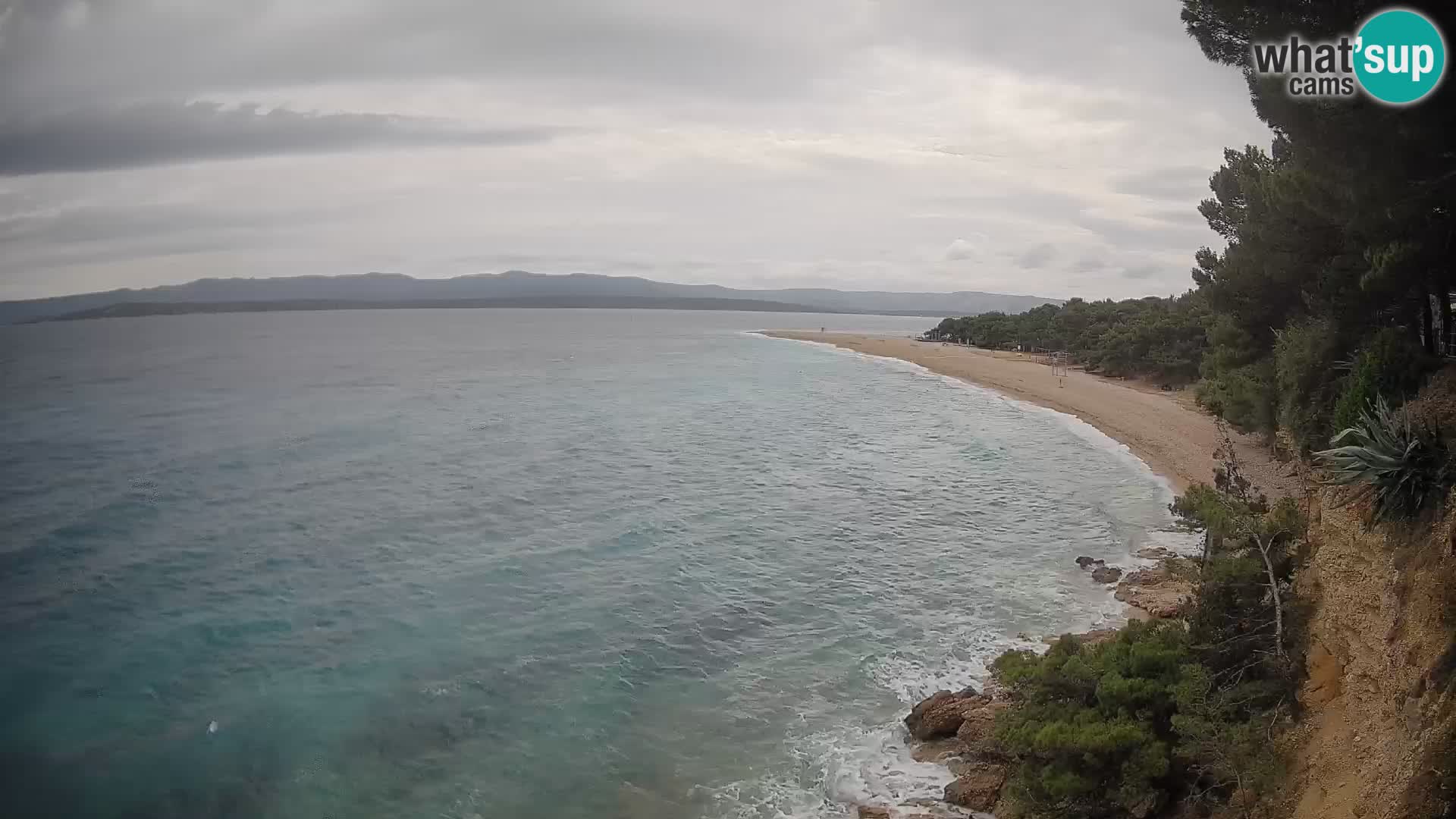 Webcam Zlatni Rat Bol – Liveblick vom berühmten Strand auf Brač