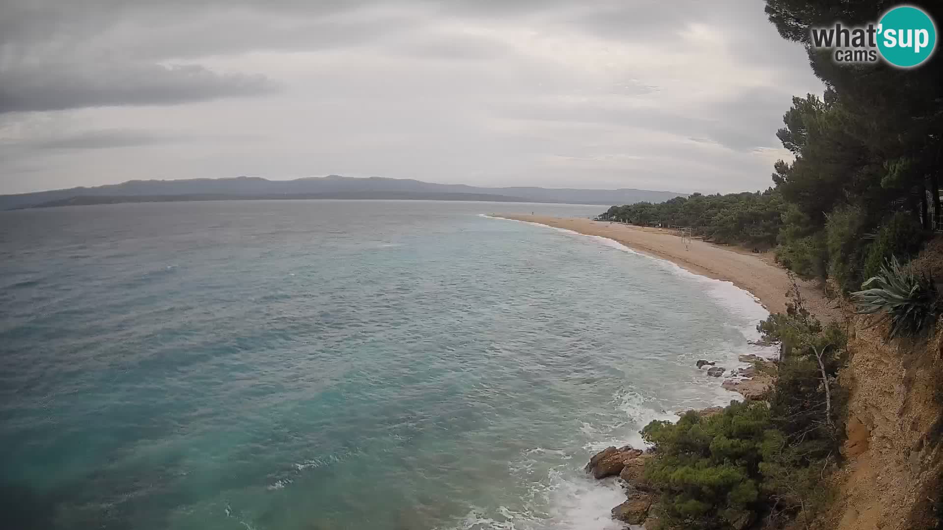 Spletna kamera Bol Zlatni Rat – Pogled v živo z otoka Brač