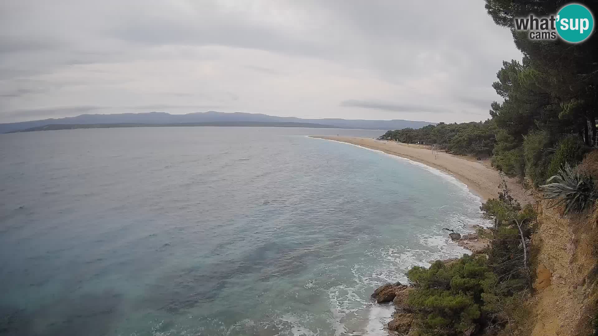 Webcam Bol Zlatni Rat – Vista en vivo desde la isla de Brač