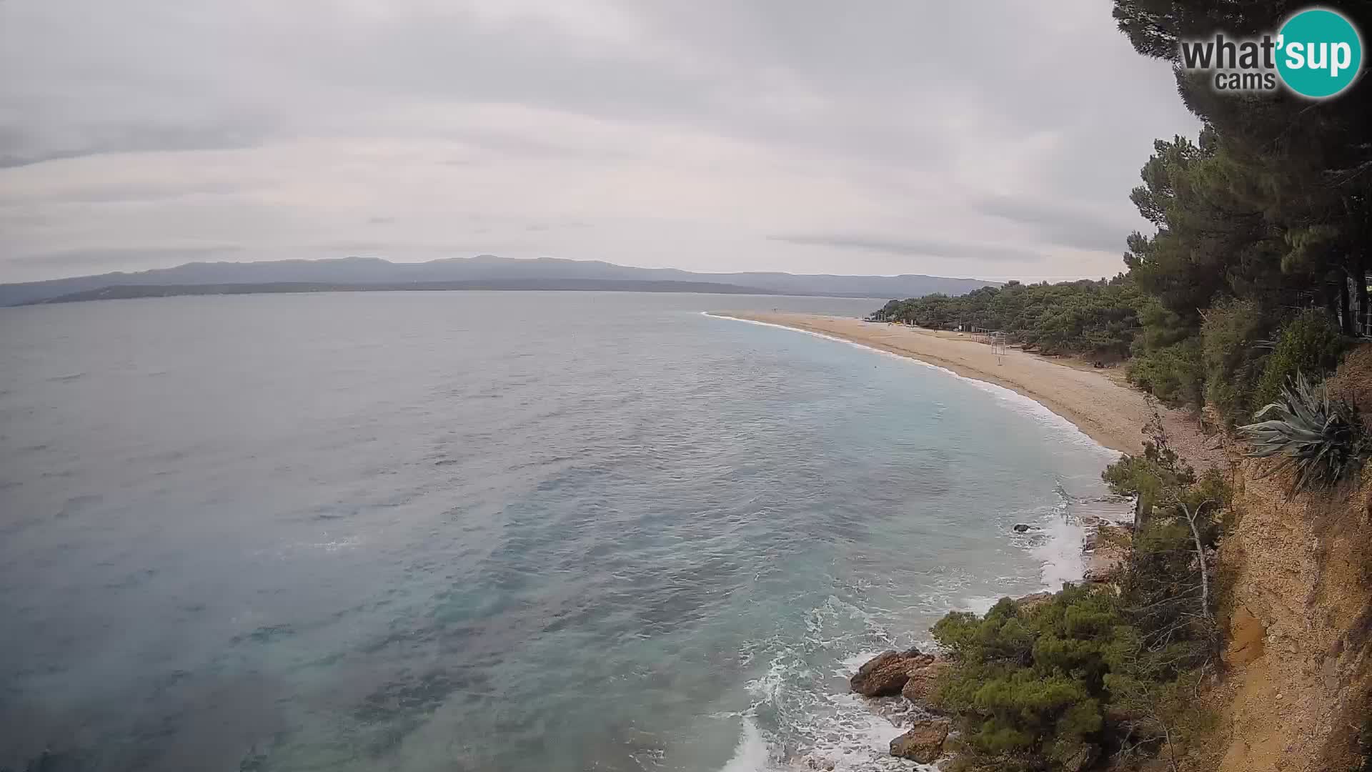 Spletna kamera Bol Zlatni Rat – Pogled v živo z otoka Brač