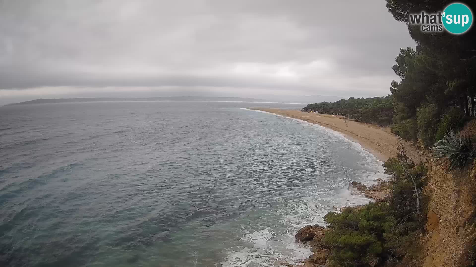 Webcam Bol Zlatni Rat – Vista en vivo desde la isla de Brač
