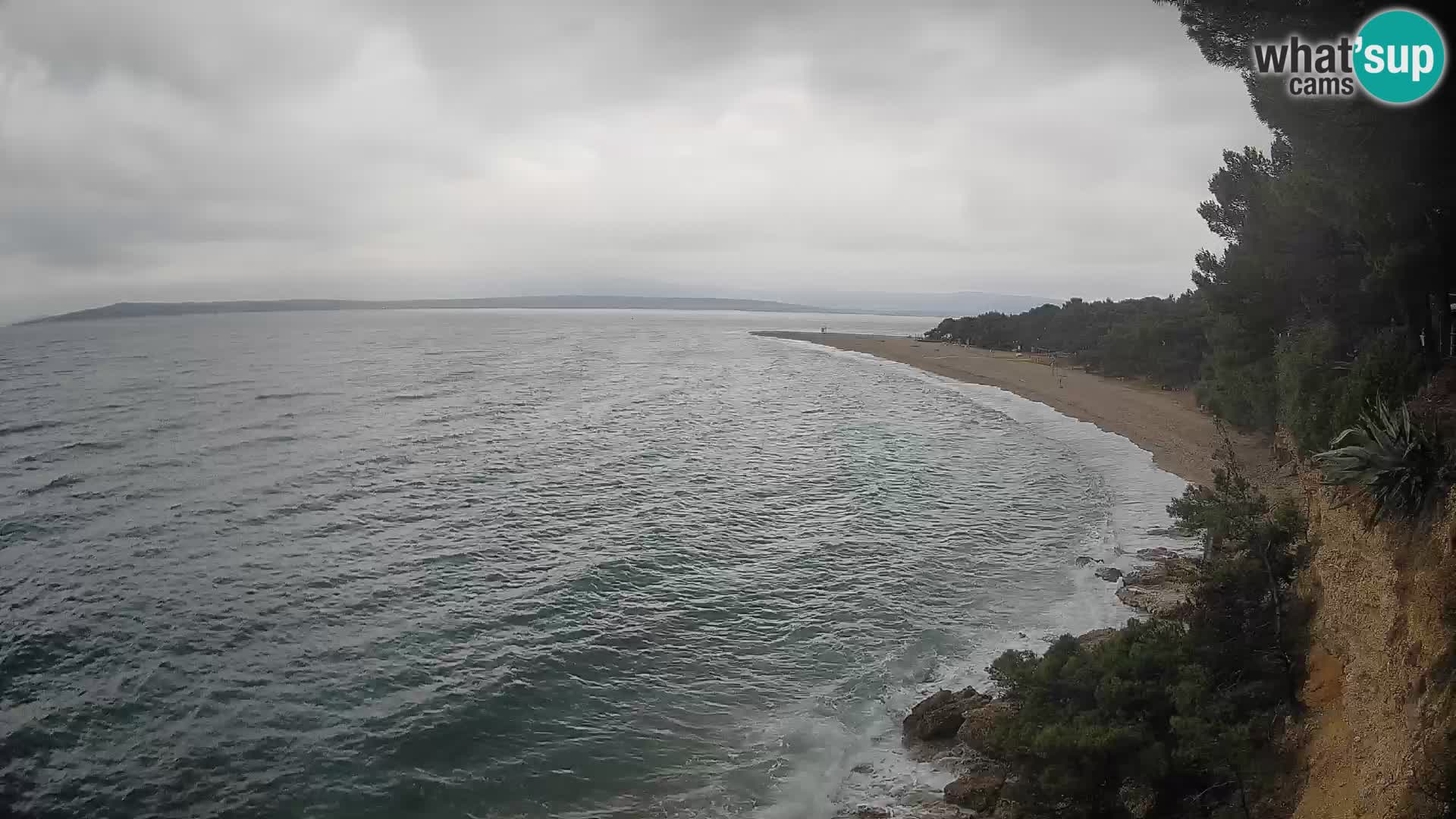 Webcam Bol Zlatni Rat – Vista en vivo desde la isla de Brač