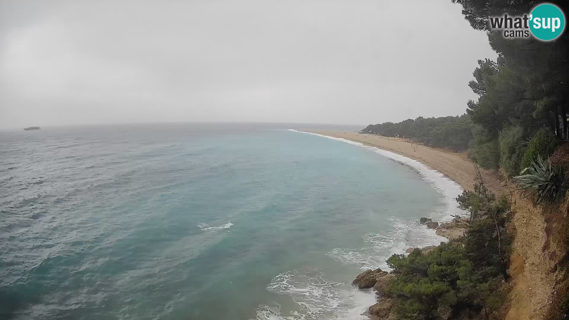 Webcam Zlatni Rat Bol – Liveblick vom berühmten Strand auf Brač