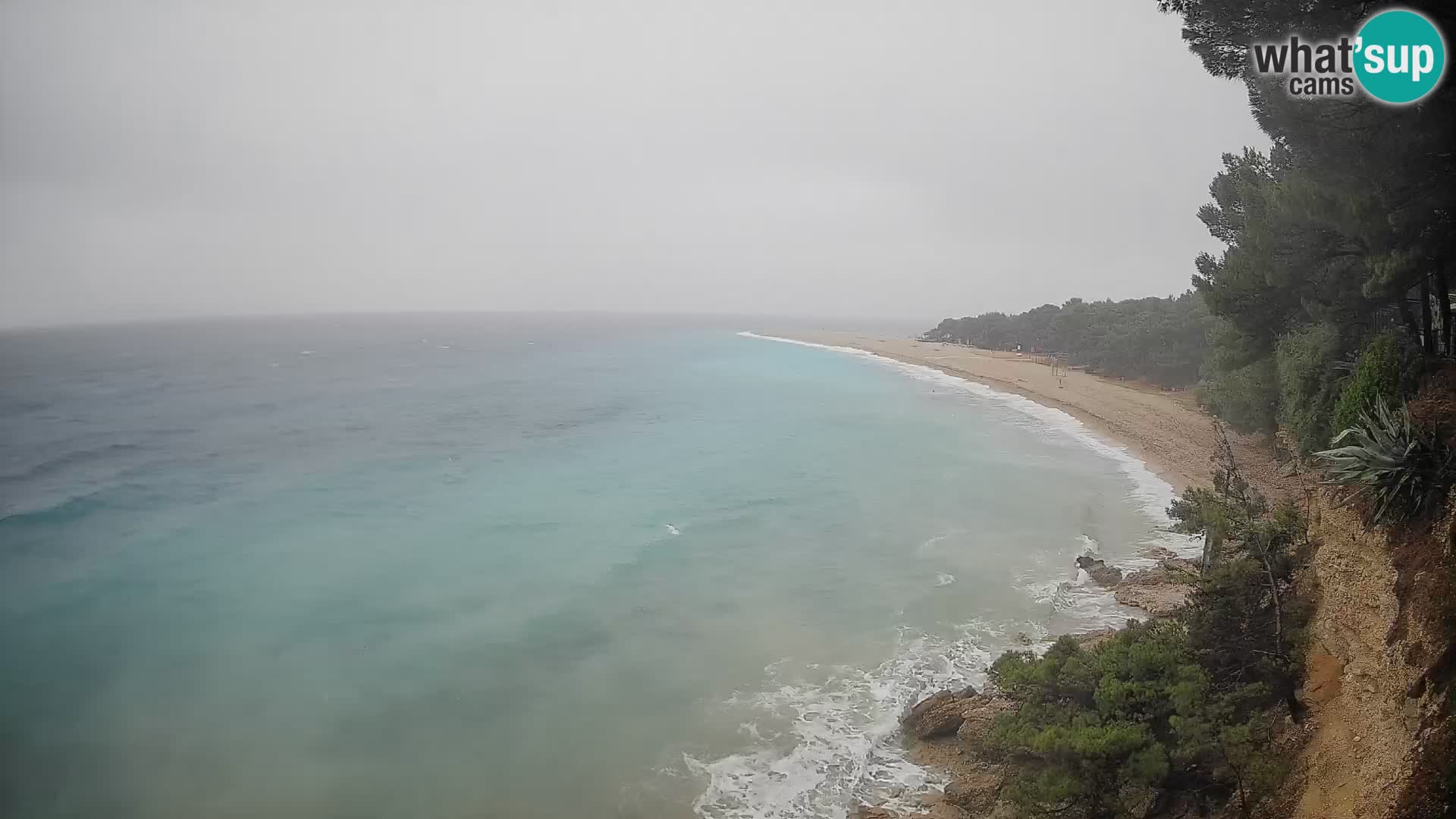 Webcam Zlatni Rat Bol – Liveblick vom berühmten Strand auf Brač