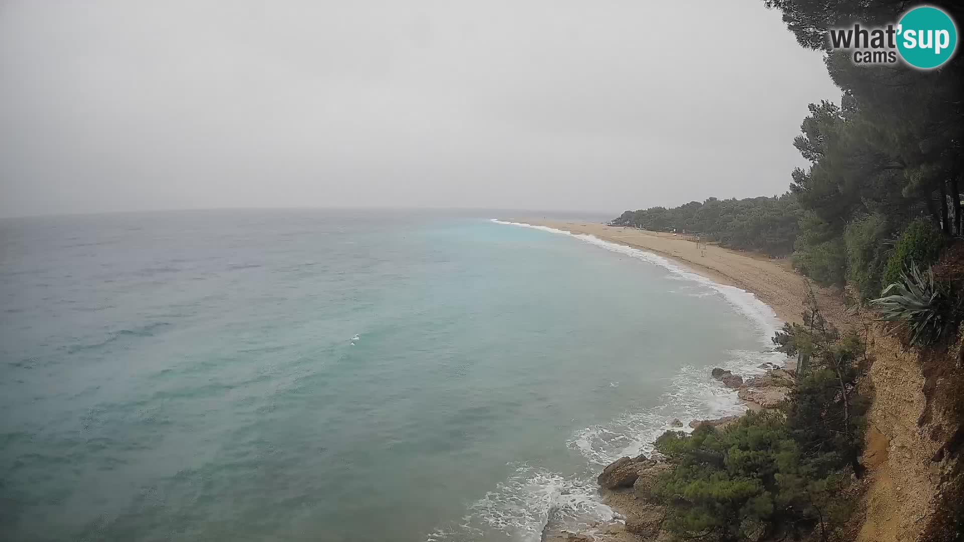 Webcam Zlatni Rat Bol – Liveblick vom berühmten Strand auf Brač