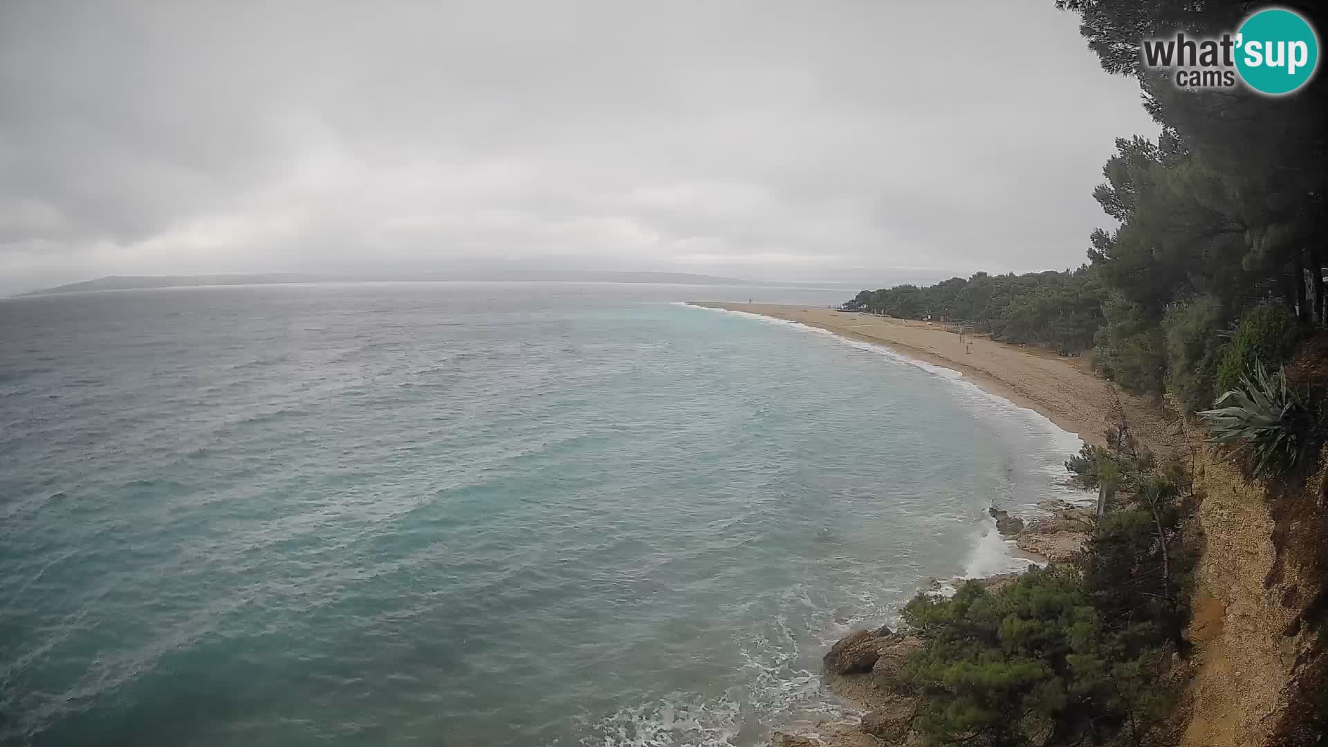 Spletna kamera Bol Zlatni Rat – Pogled v živo z otoka Brač
