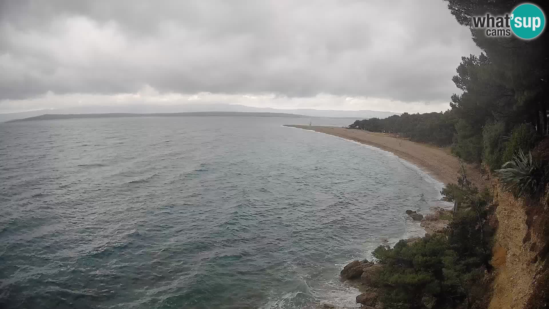 Spletna kamera Bol Zlatni Rat – Pogled v živo z otoka Brač