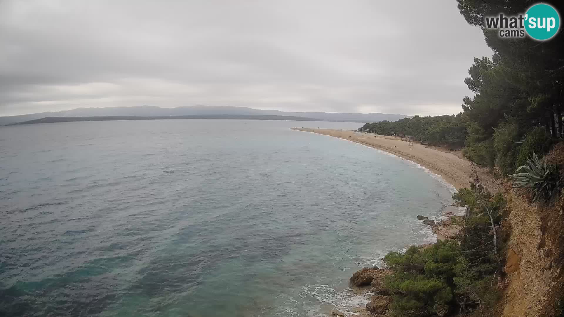 Spletna kamera Bol Zlatni Rat – Pogled v živo z otoka Brač