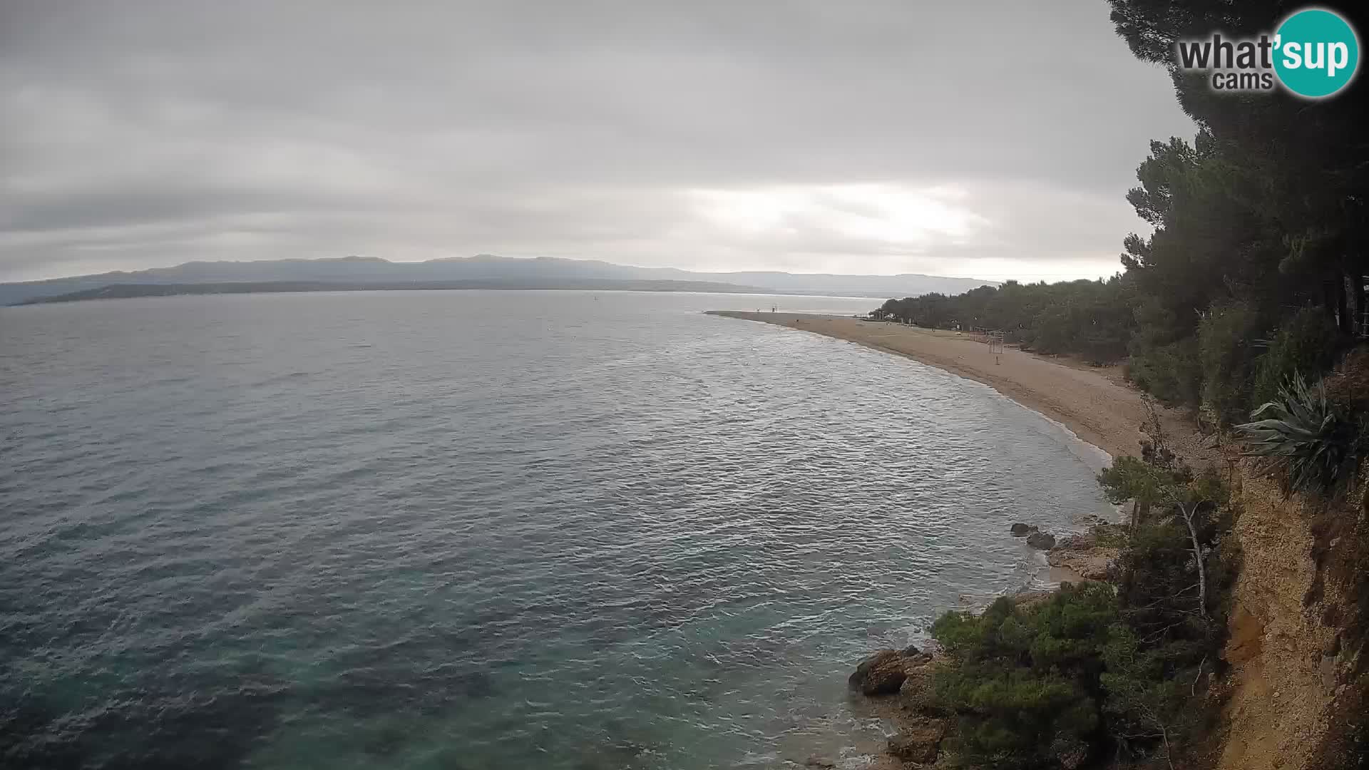 Spletna kamera Bol Zlatni Rat – Pogled v živo z otoka Brač