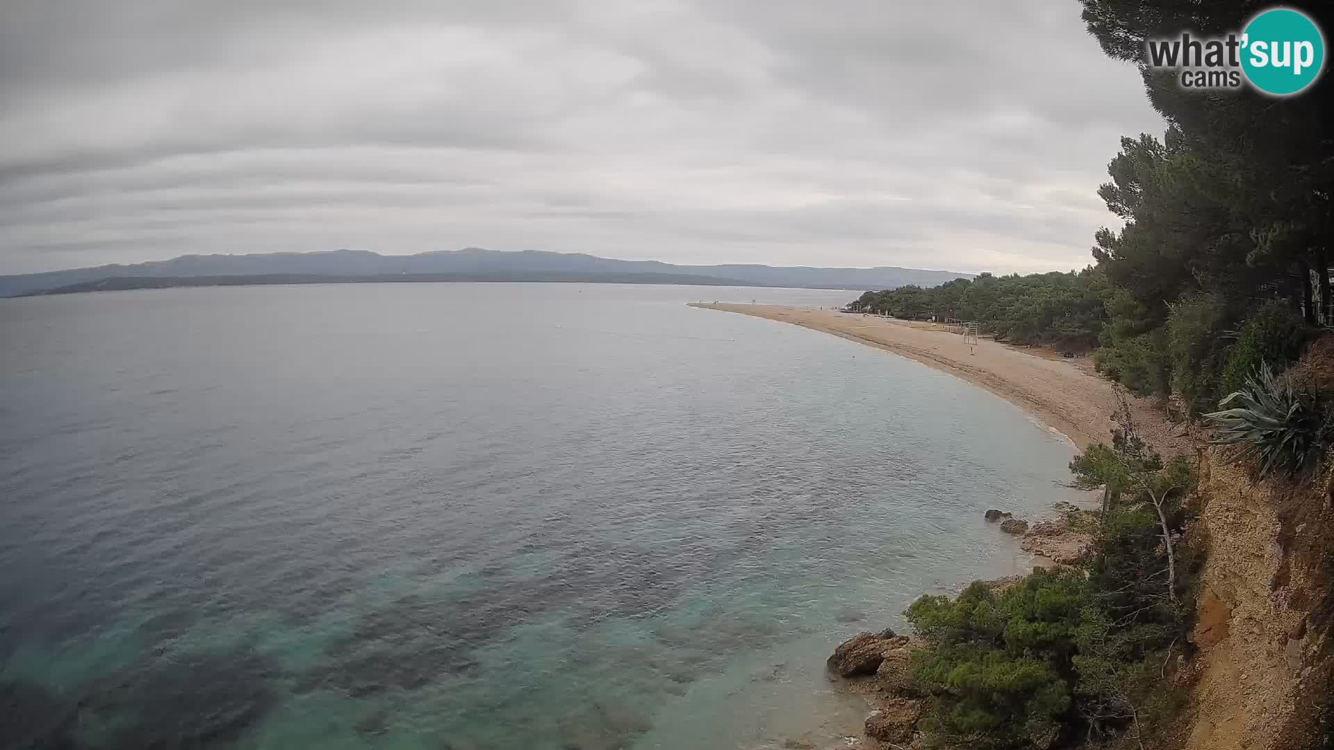 Spletna kamera Bol Zlatni Rat – Pogled v živo z otoka Brač