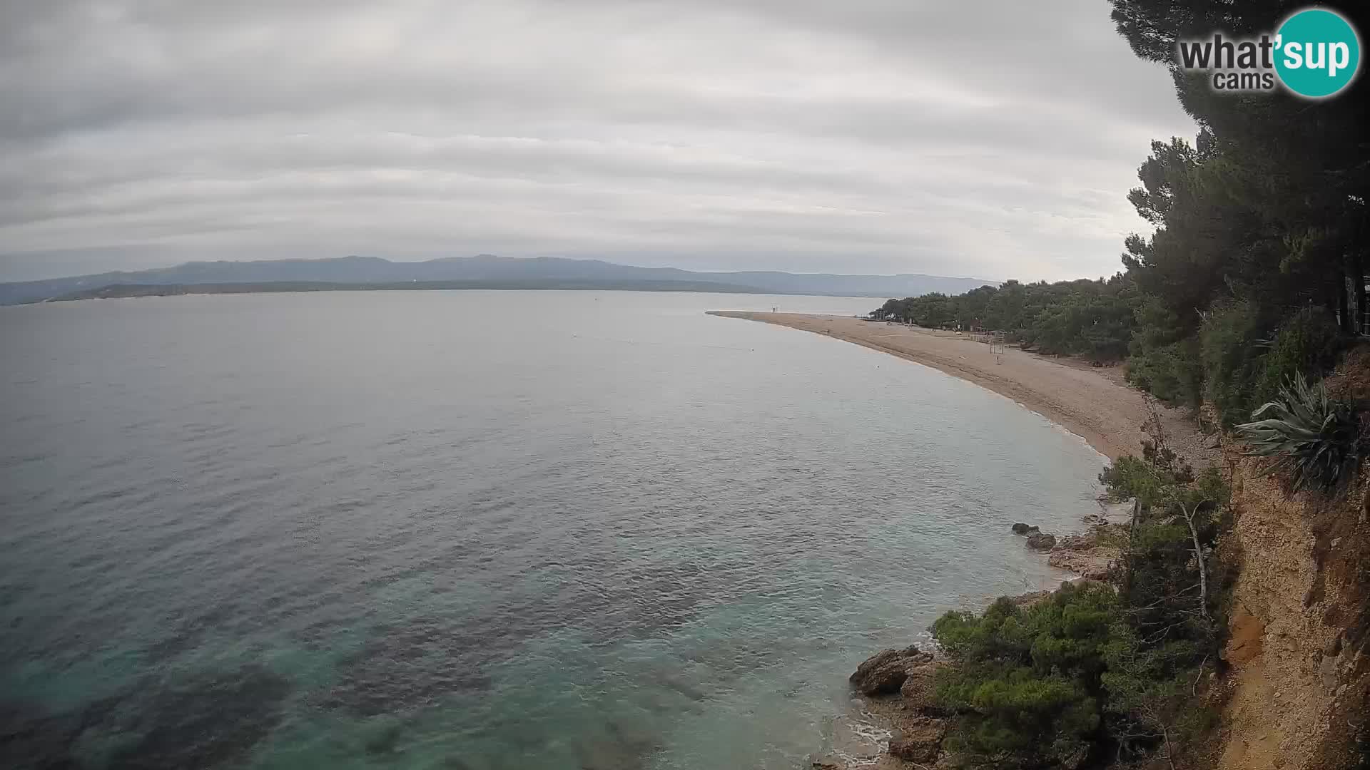 Spletna kamera Bol Zlatni Rat – Pogled v živo z otoka Brač