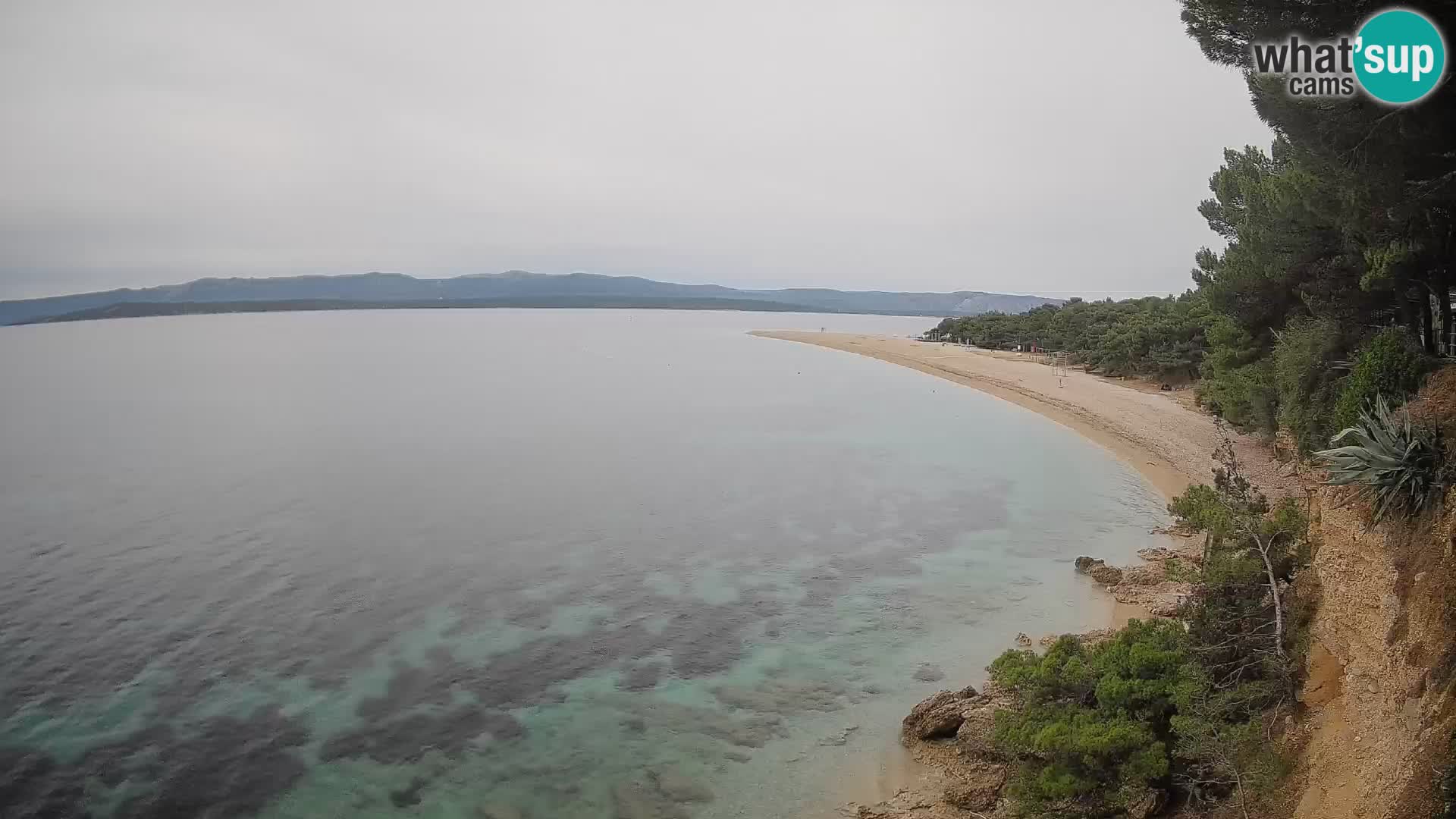 Spletna kamera Bol Zlatni Rat – Pogled v živo z otoka Brač