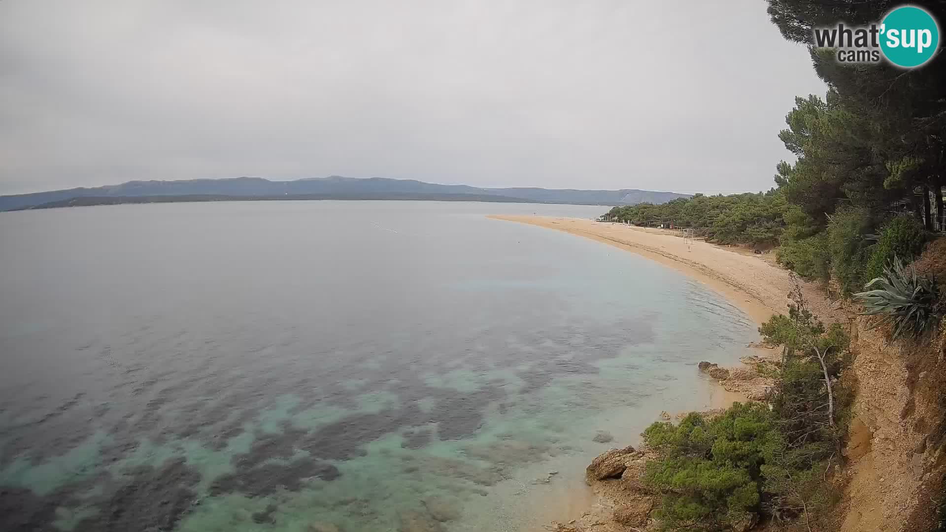 Webcam Zlatni Rat Bol – Liveblick vom berühmten Strand auf Brač