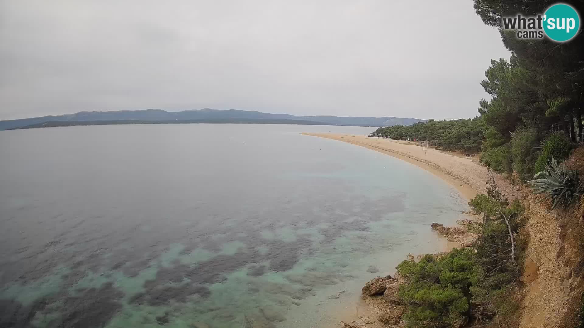 Spletna kamera Bol Zlatni Rat – Pogled v živo z otoka Brač