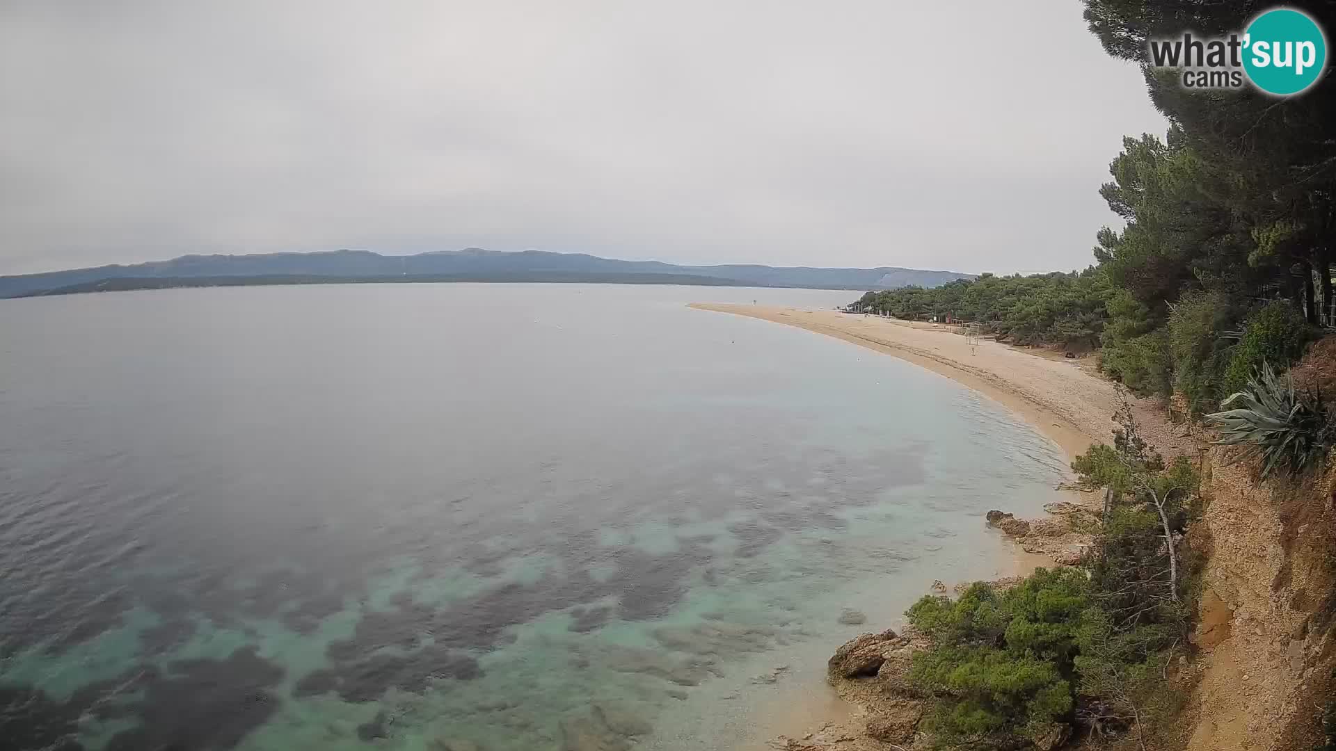 Webcam Bol Zlatni Rat – Vista en vivo desde la isla de Brač