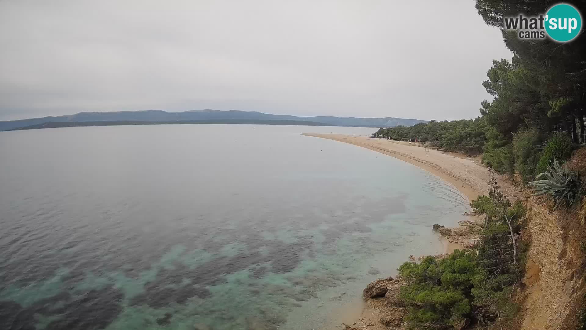 Spletna kamera Bol Zlatni Rat – Pogled v živo z otoka Brač