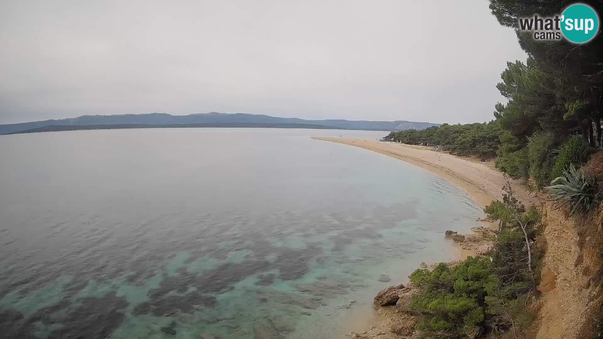 Spletna kamera Bol Zlatni Rat – Pogled v živo z otoka Brač